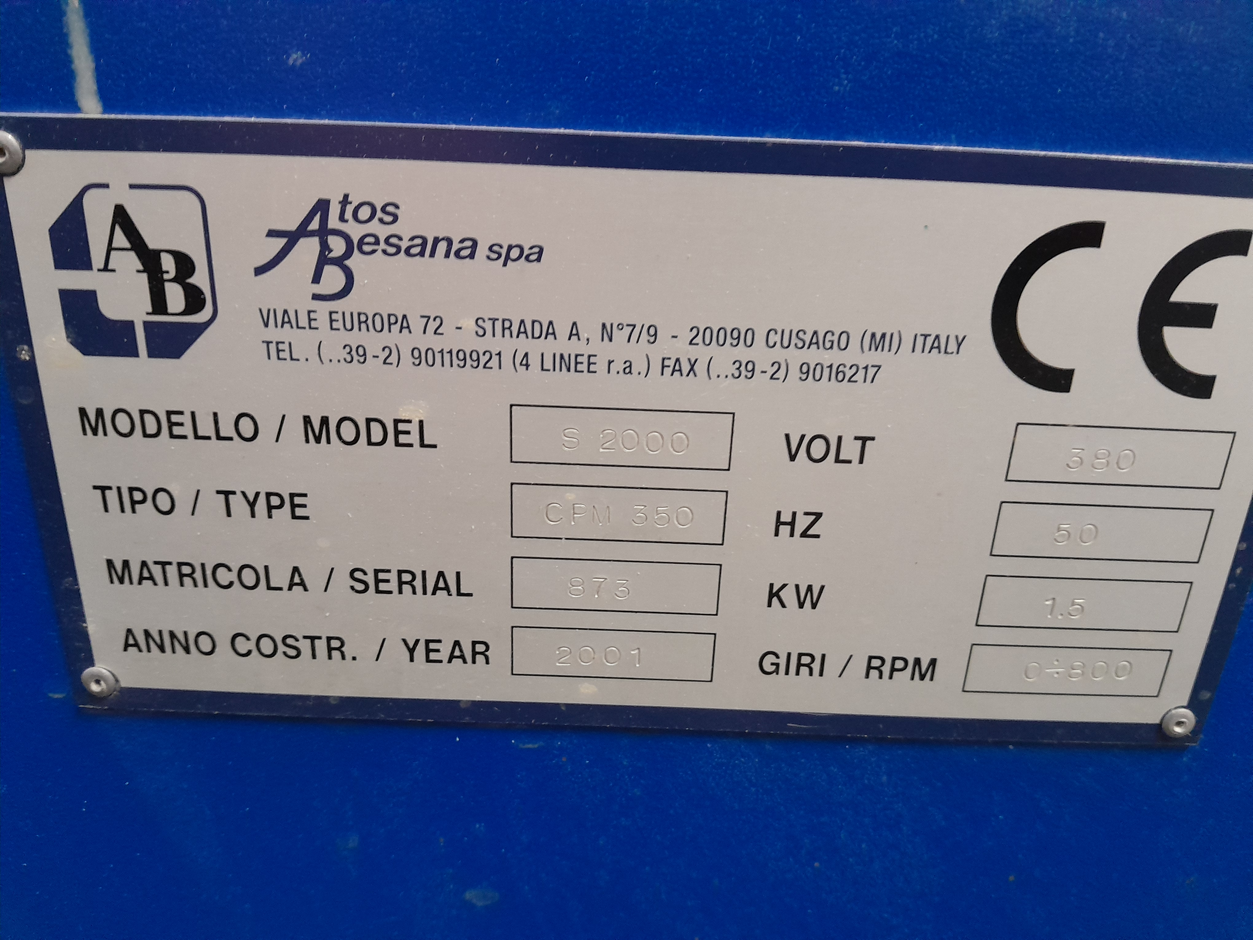 Impianto per fusione in centrifuga Atos Besana (usato) in vendita - foto 4