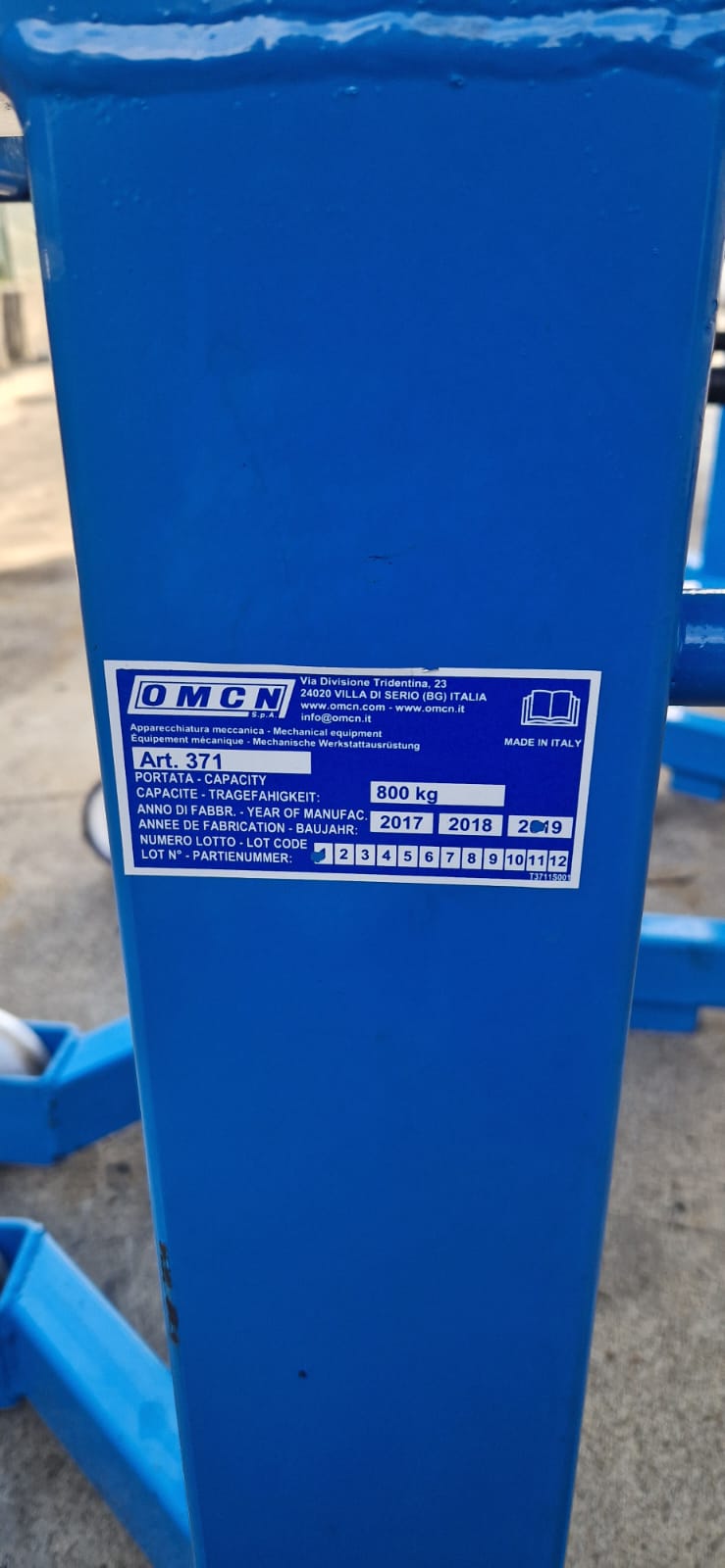Cavalletti per assetto ruote OMCN 371 in vendita - foto 5
