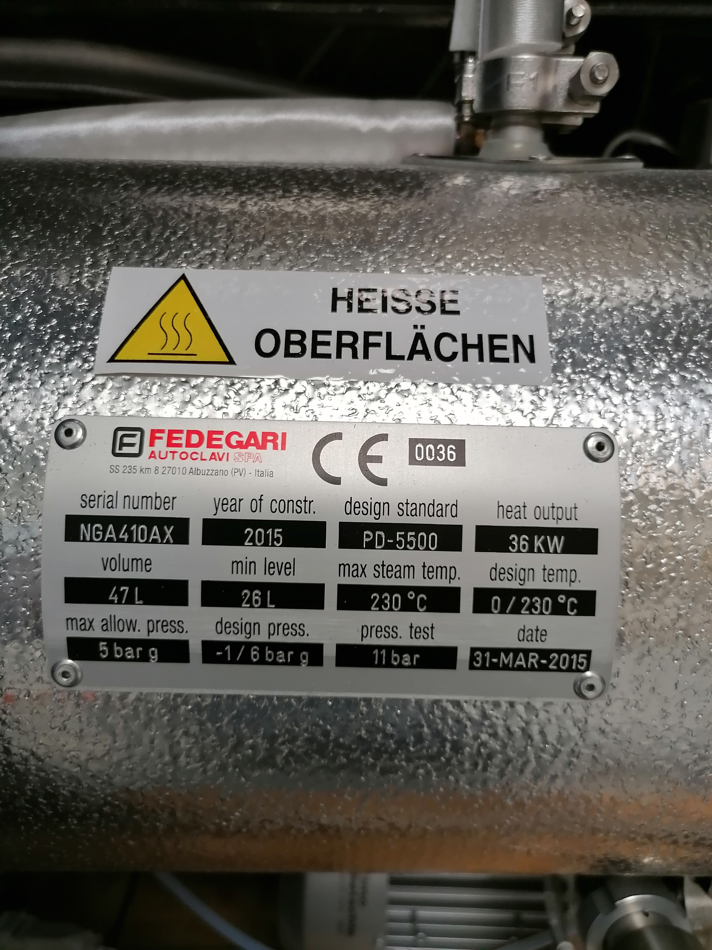 Autoclave Fedegari FOB5L/TS in vendita - foto 2