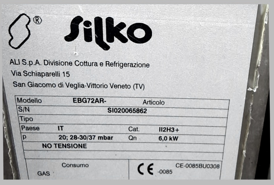 Piastra rigata a gas marca SILKO in vendita - foto 2