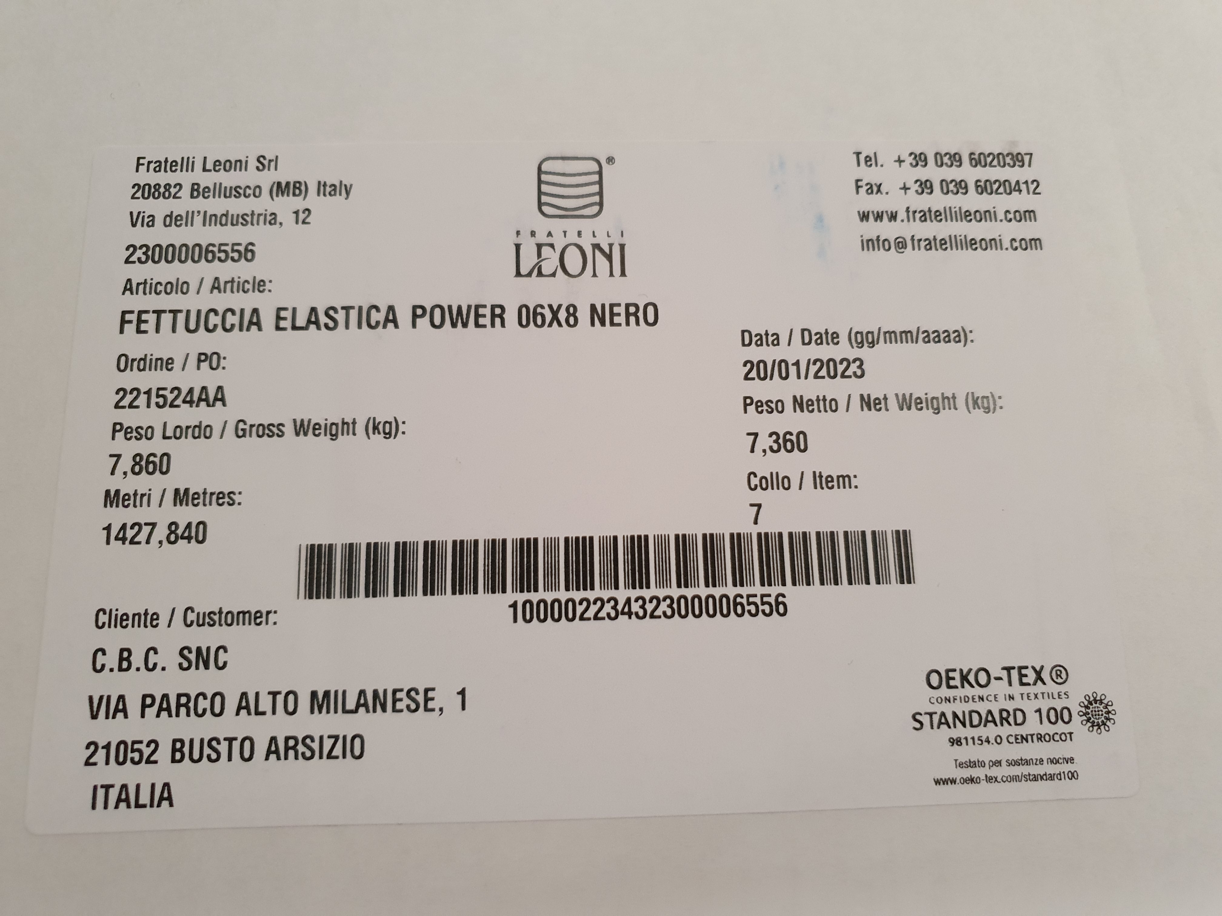 Fettuccia elastica nera 0.6 X 0.8 in vendita - foto 2