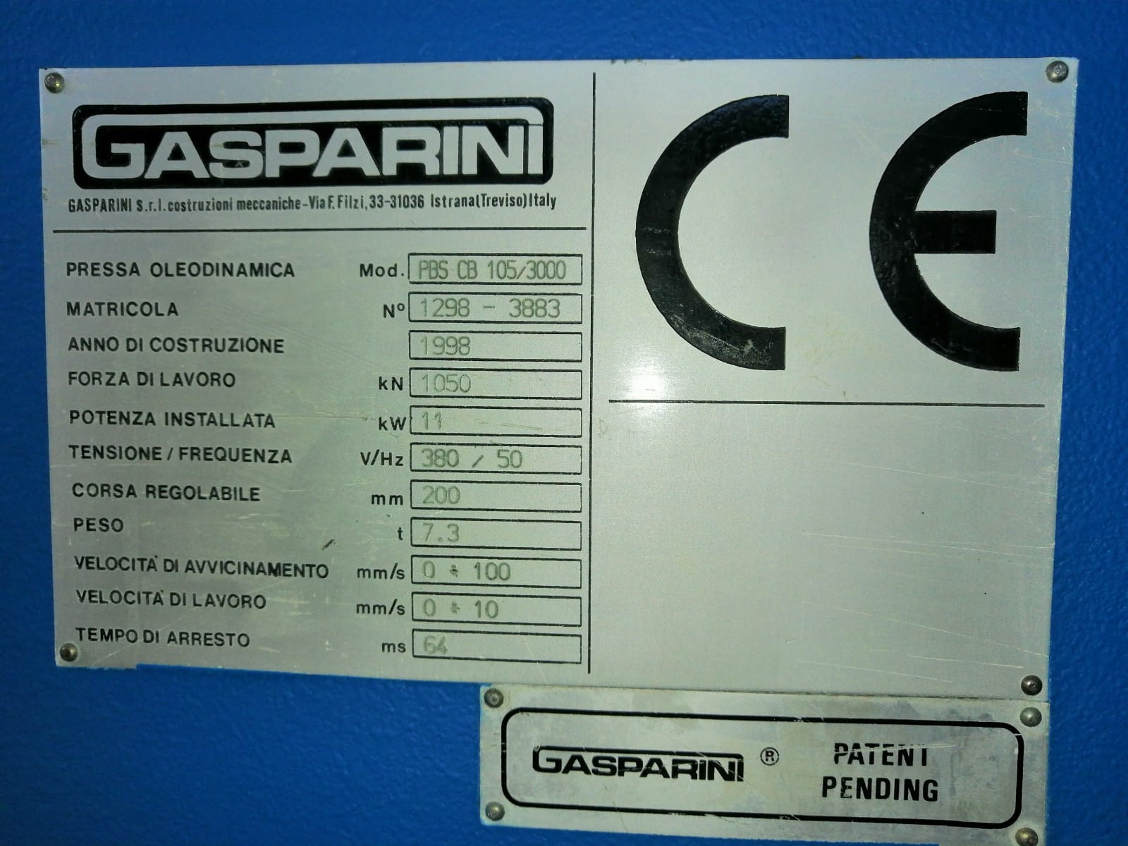 PRESSA PIEGATRICE USATA GASPARINI in vendita - foto 3