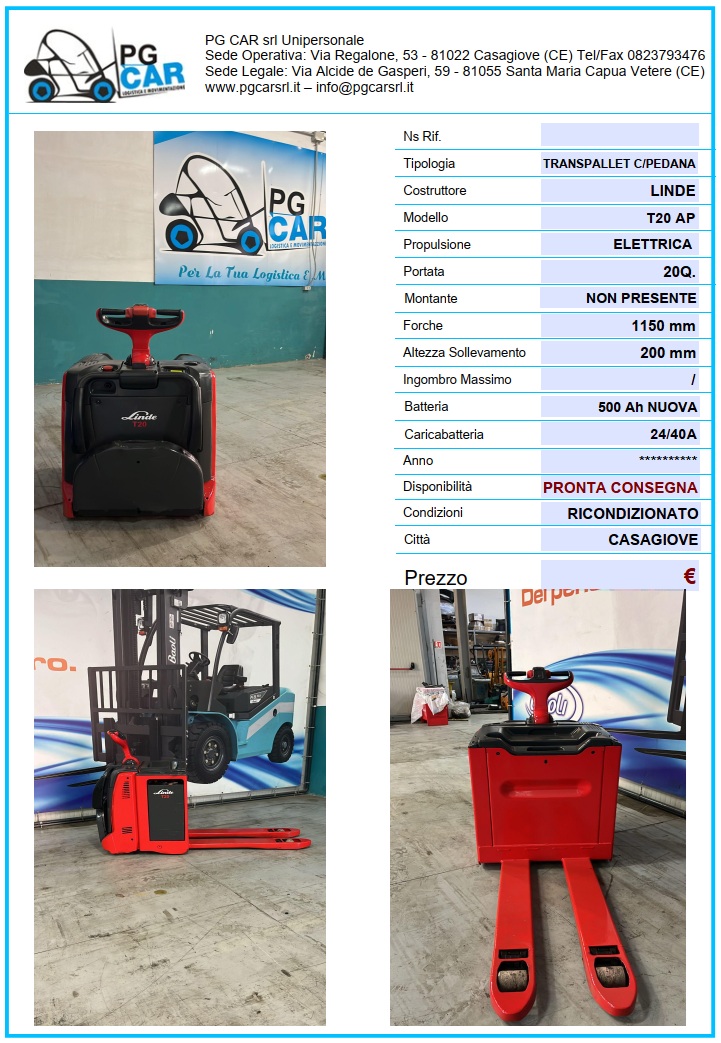 Transpallet in vendita