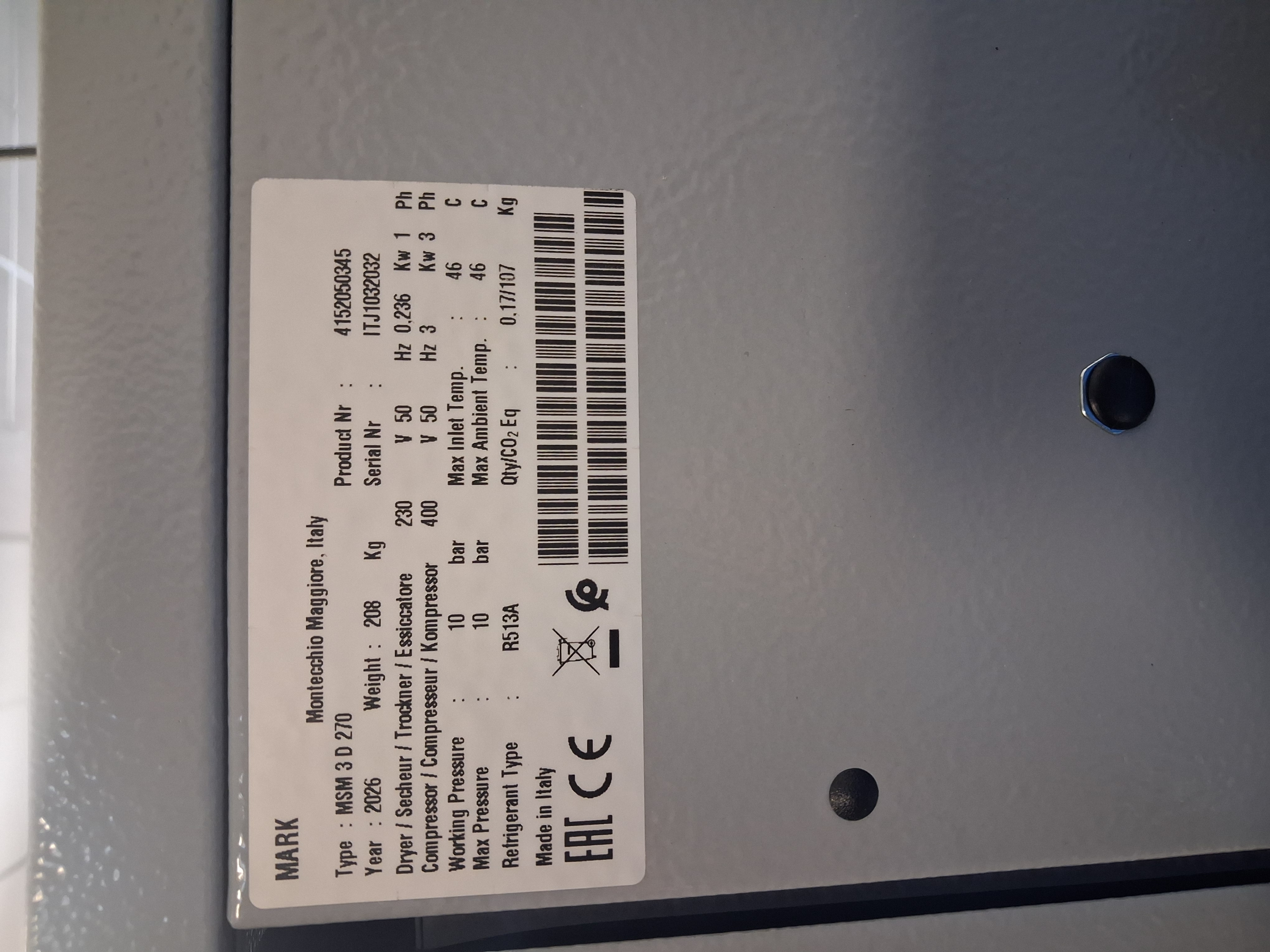 Compressore nuovo a vite Della Mark 4 kw  in vendita - foto 2