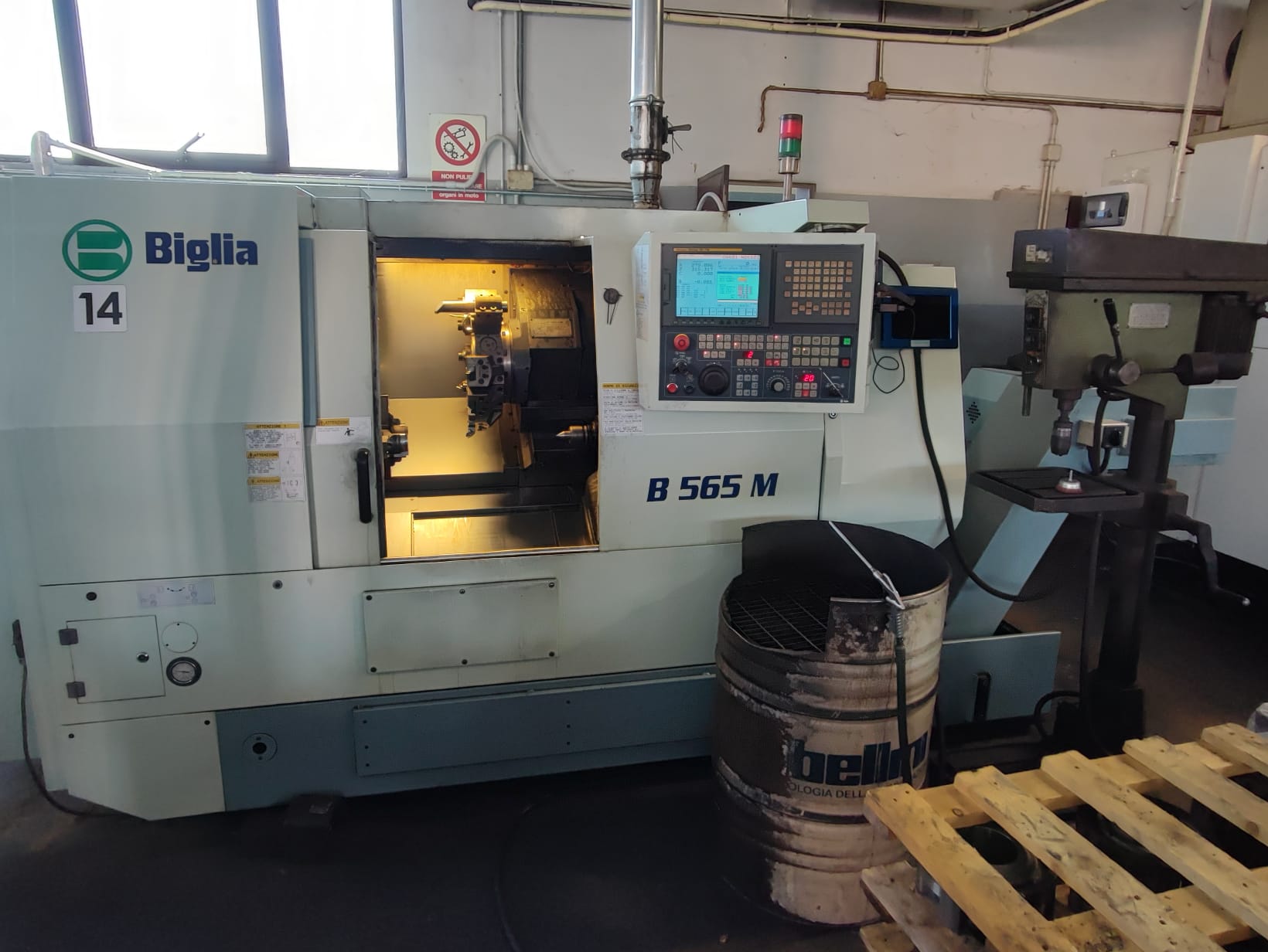 Tornio motorizzato BIGLIA B 565 M | CNC Fanuc in vendita - foto 1