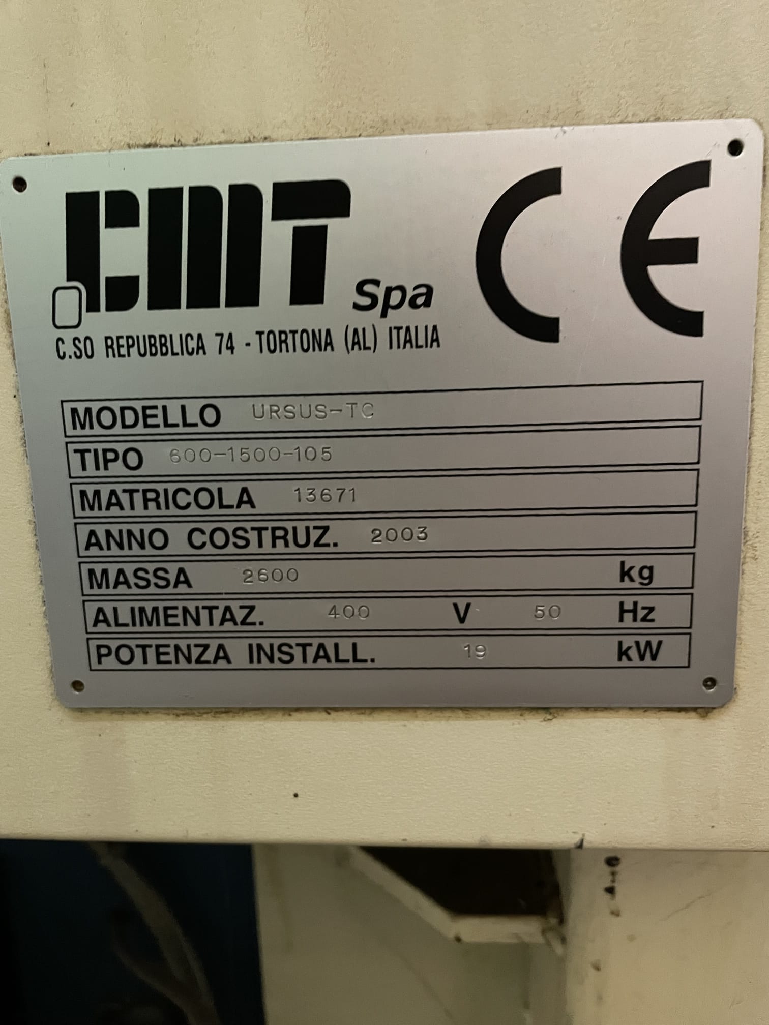 Tornio autoapprendimento CMT URSUS TC 600x1500x105 in vendita - foto 6