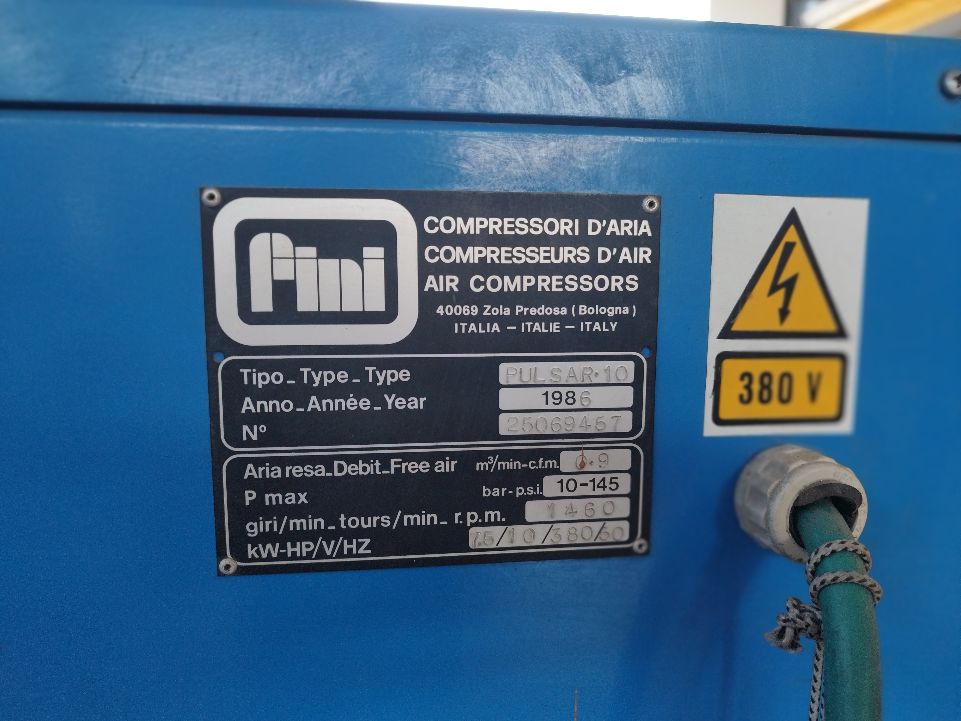 Compressore Aria Fini Silenziato 500 litri 1986 in vendita - foto 4