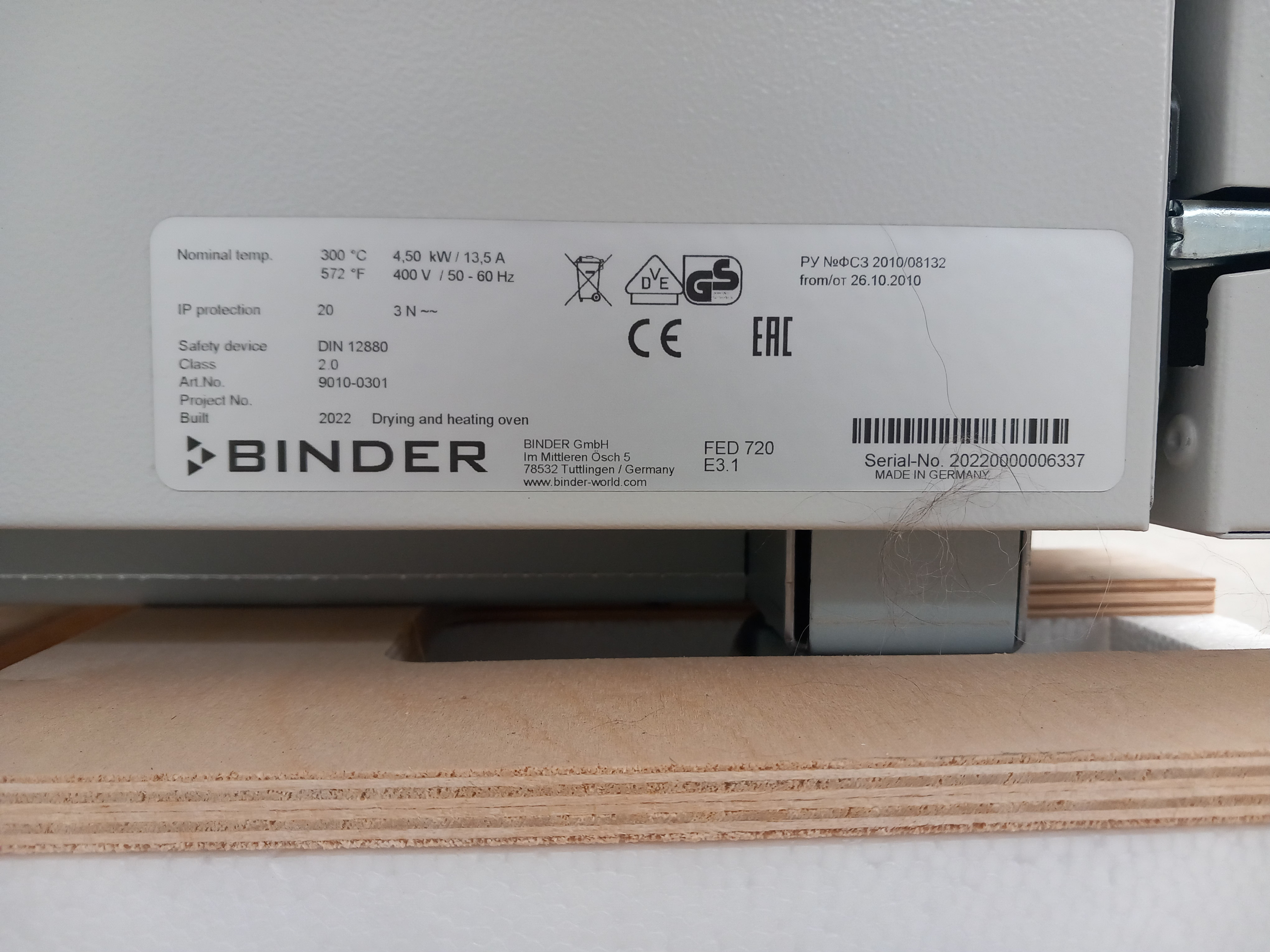 FORNO Binder mod 720 FED (guarnizioni, art. in gomma) in vendita - foto 4