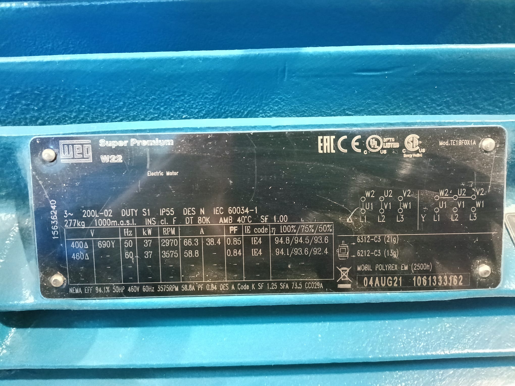 MOTORE WEG TRIFASE 2 POLI 37 kW in vendita - foto 5