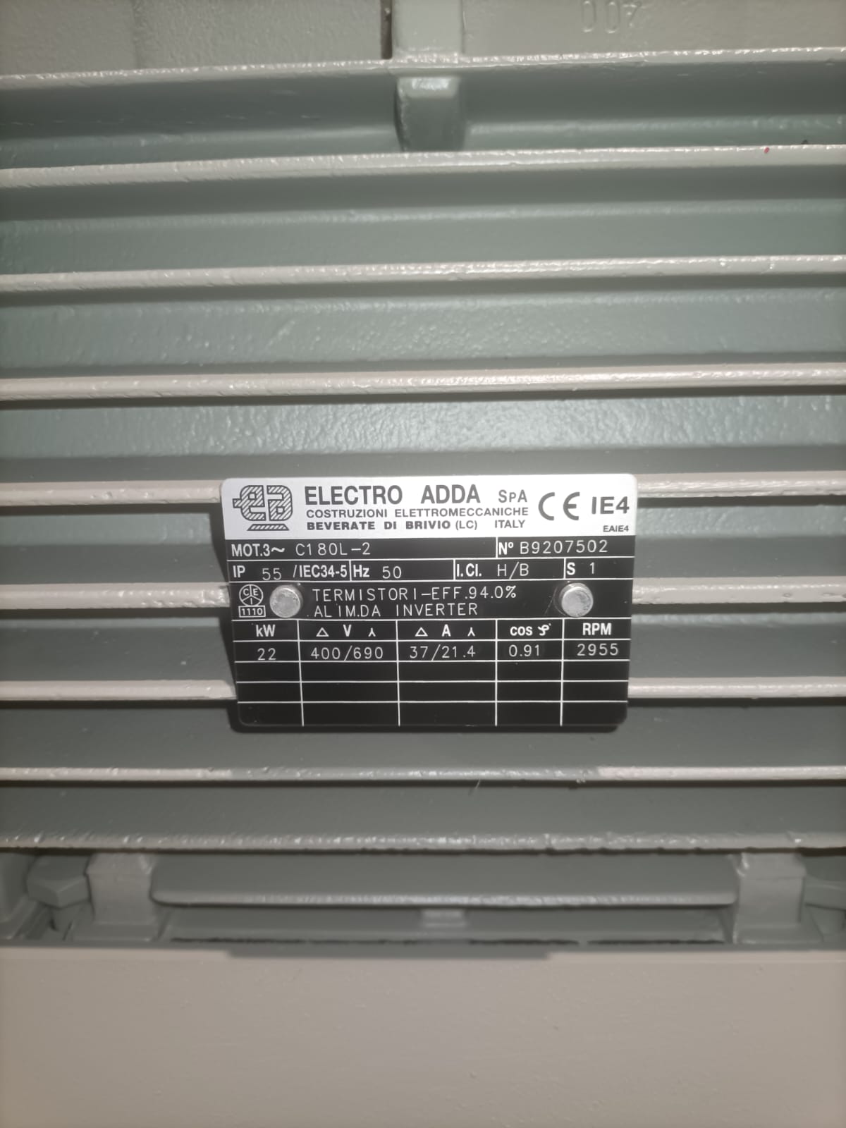 MOTORE ELETTRICO TRIFASE 22 kW in vendita - foto 5