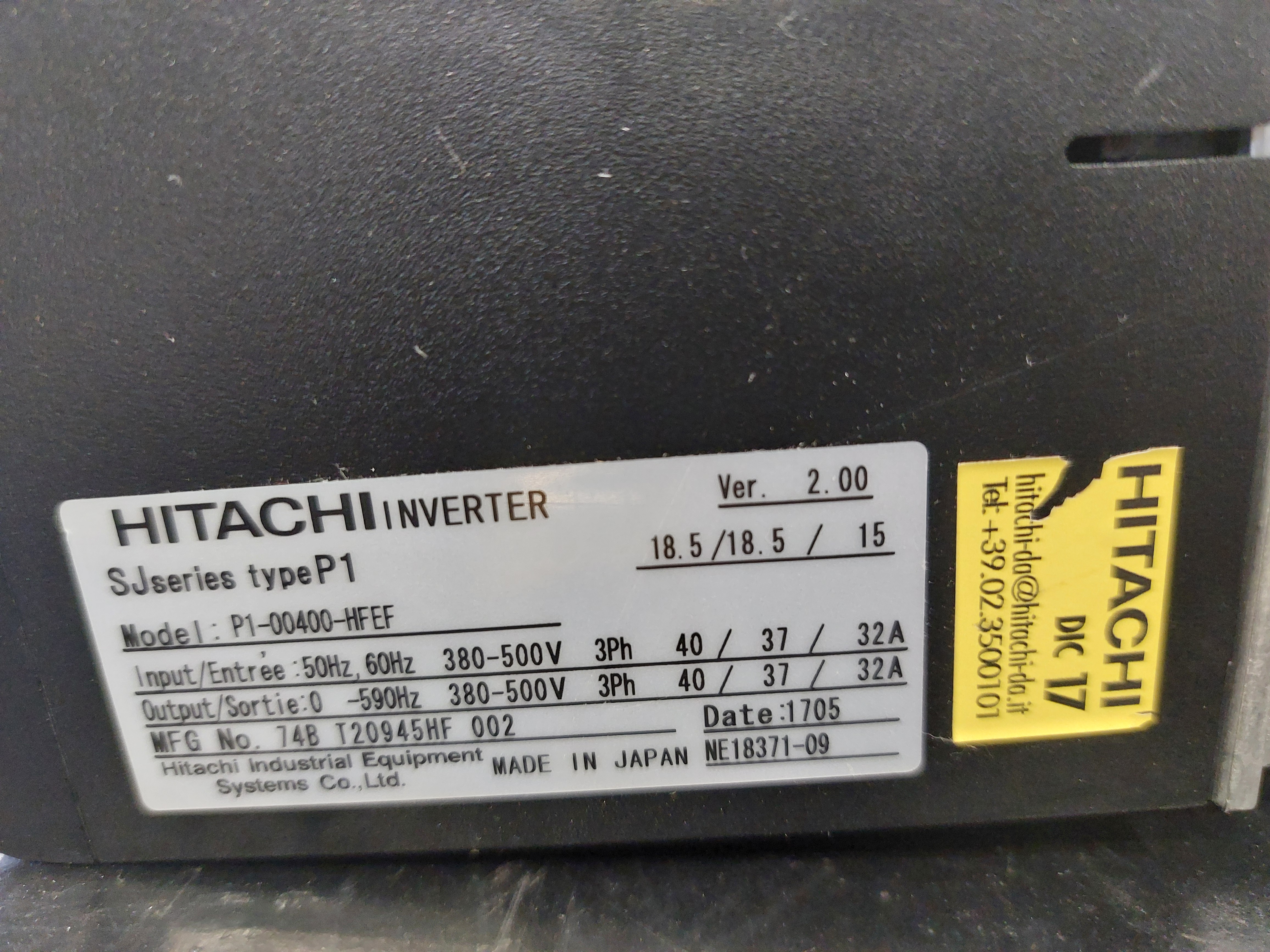 INVERTER HITACHI 15 kW USATO in vendita - foto 2