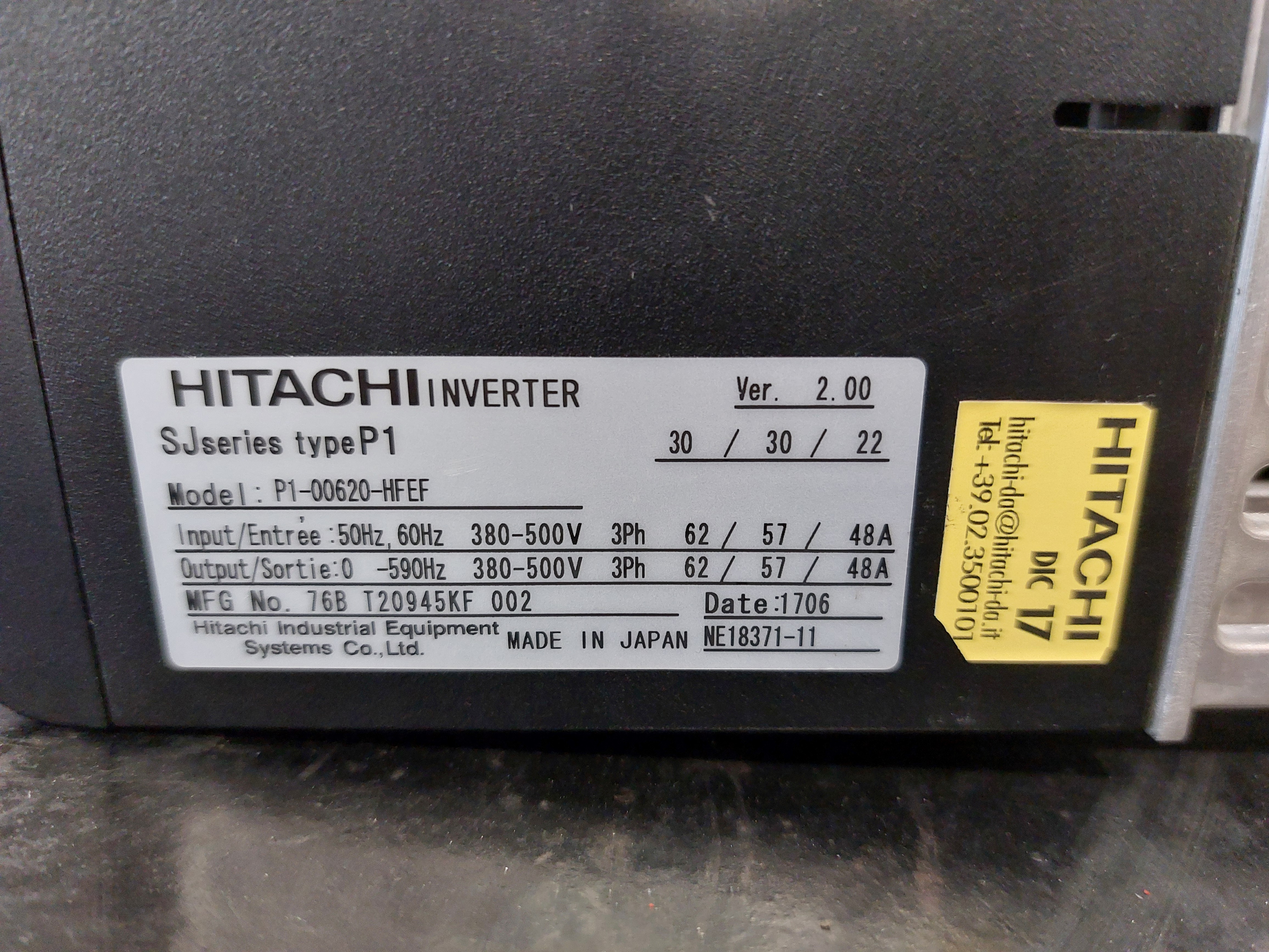 INVERTER HITACHI 22 kW USATO in vendita - foto 2