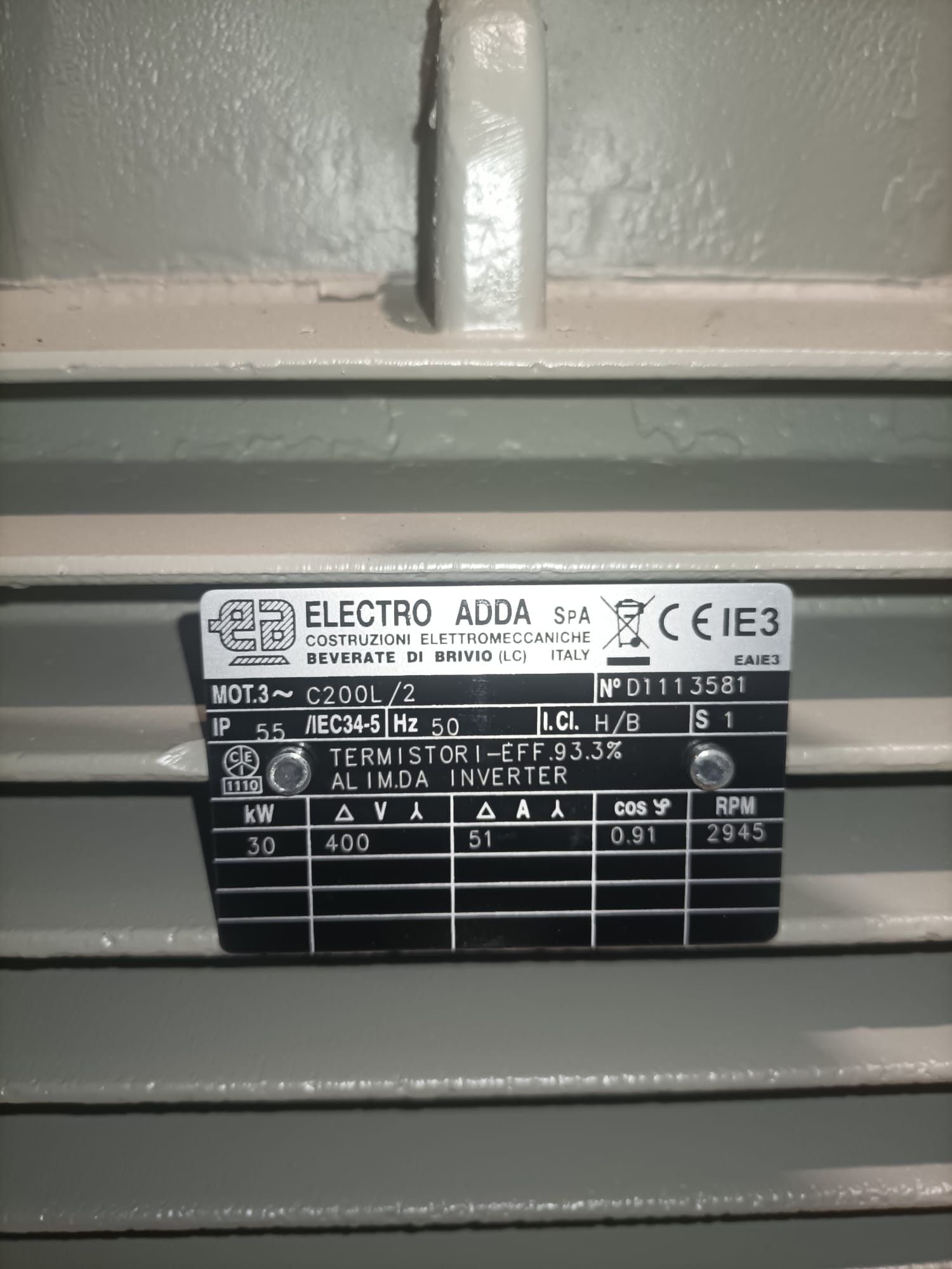 MOTORE ELETTRICO TRIFASE 30 kW in vendita - foto 6