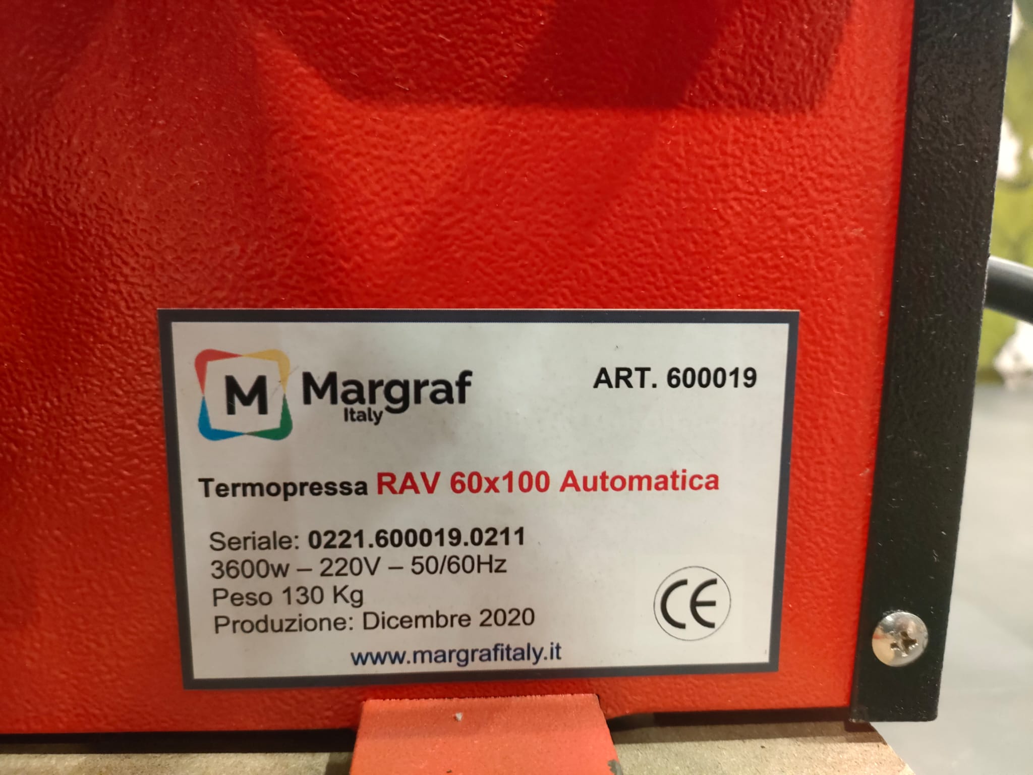 TERMOPRESSA RAV 60X100 AUTOMATICA in vendita - foto 8