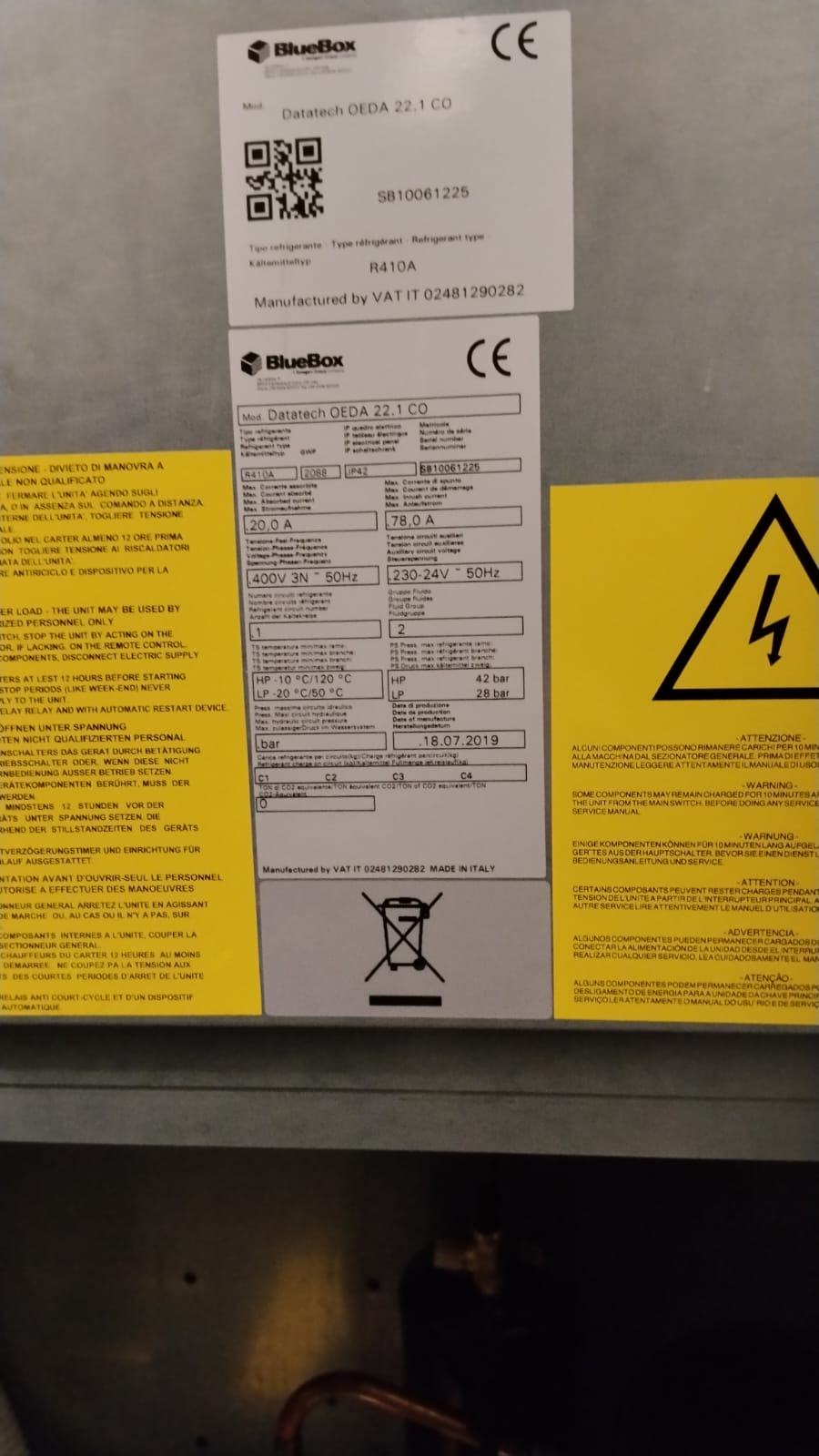 Chiller BlueBox Datatech OEDA 22.1 CO in vendita - foto 5