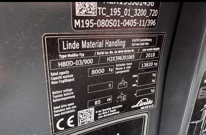 Carrello elevatore linde h80/900 del 2018 in vendita - foto 4