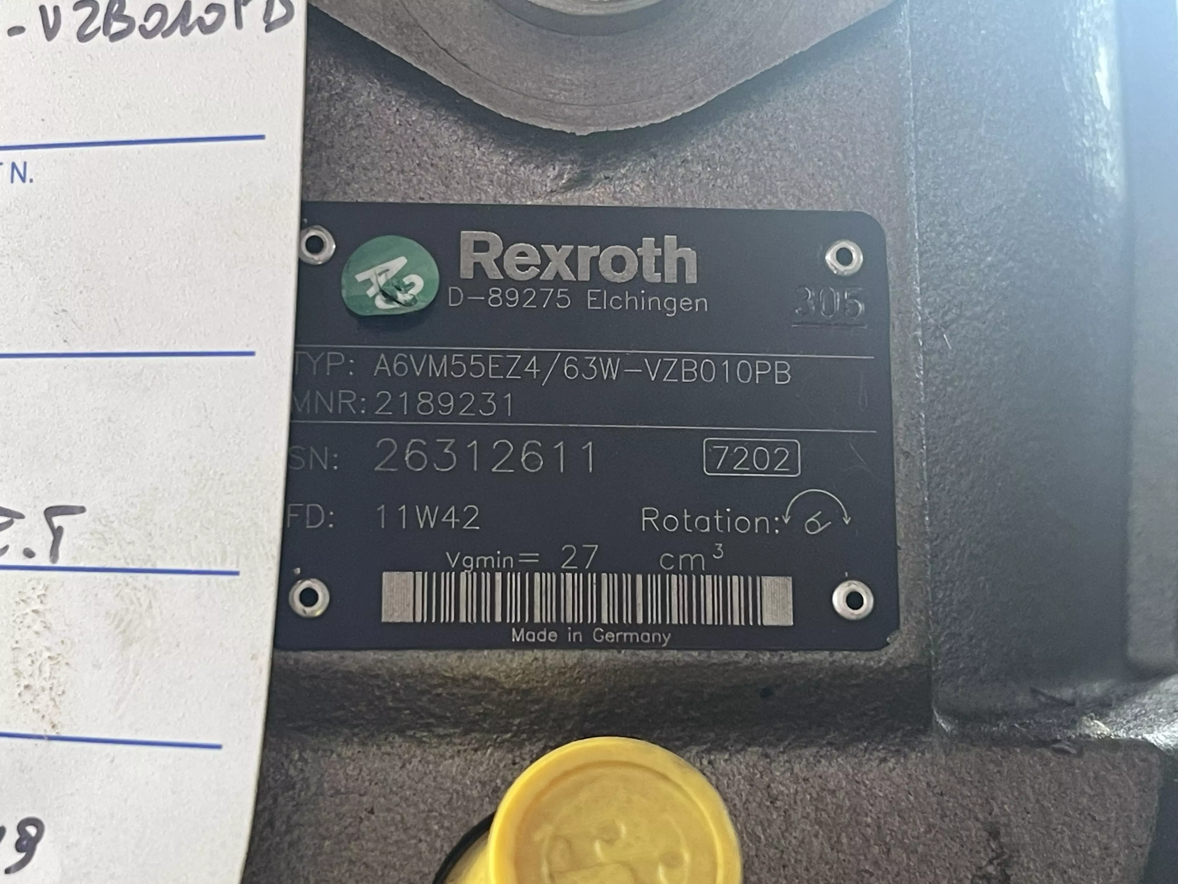 Motore oleodinamico Rexroth A6VM55EZ4/63W-VZB010PB in vendita - foto 2