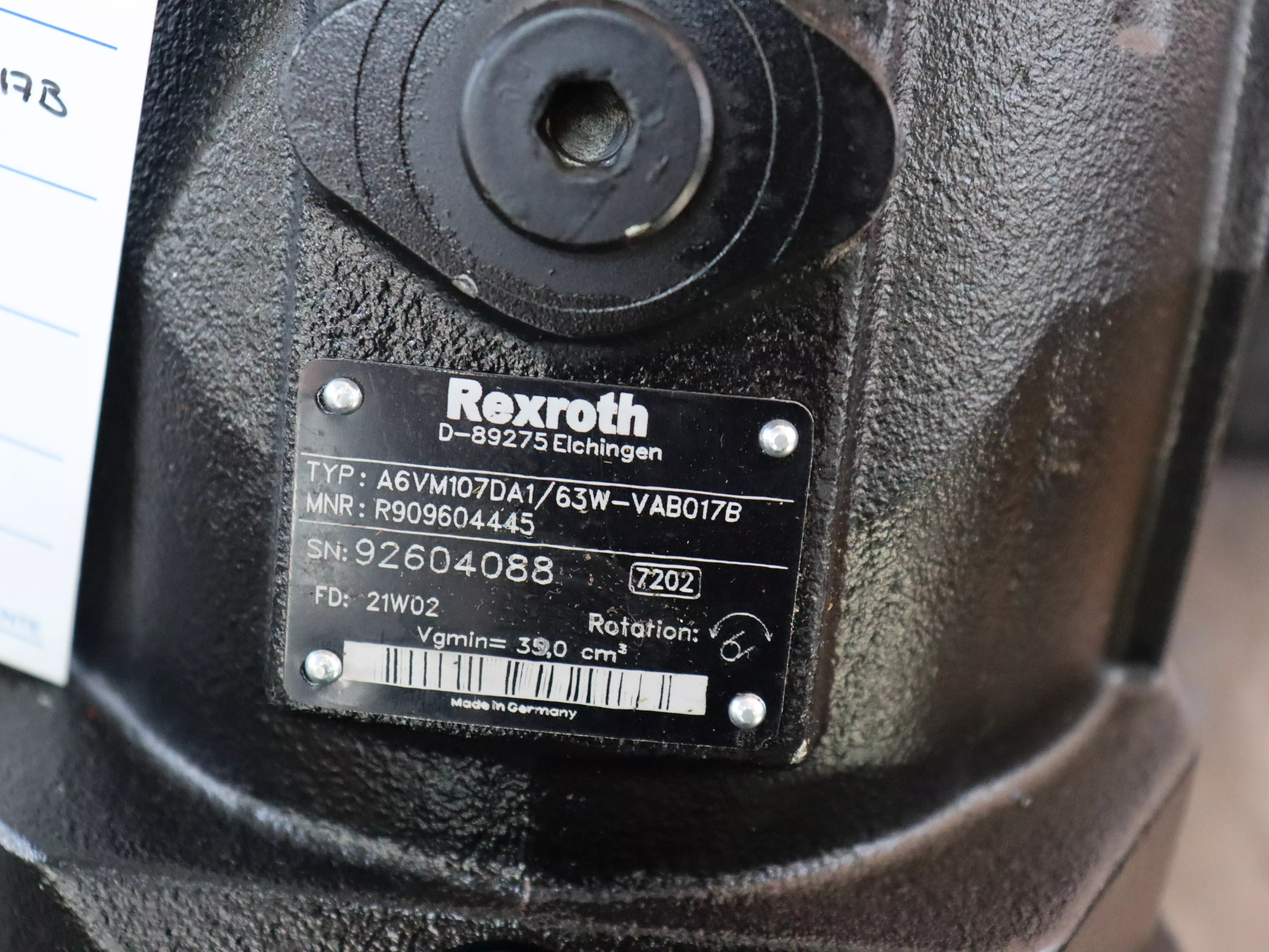 Motore oleodinamico Rexroth A6VM107DA1/63W-VAB017B in vendita - foto 4