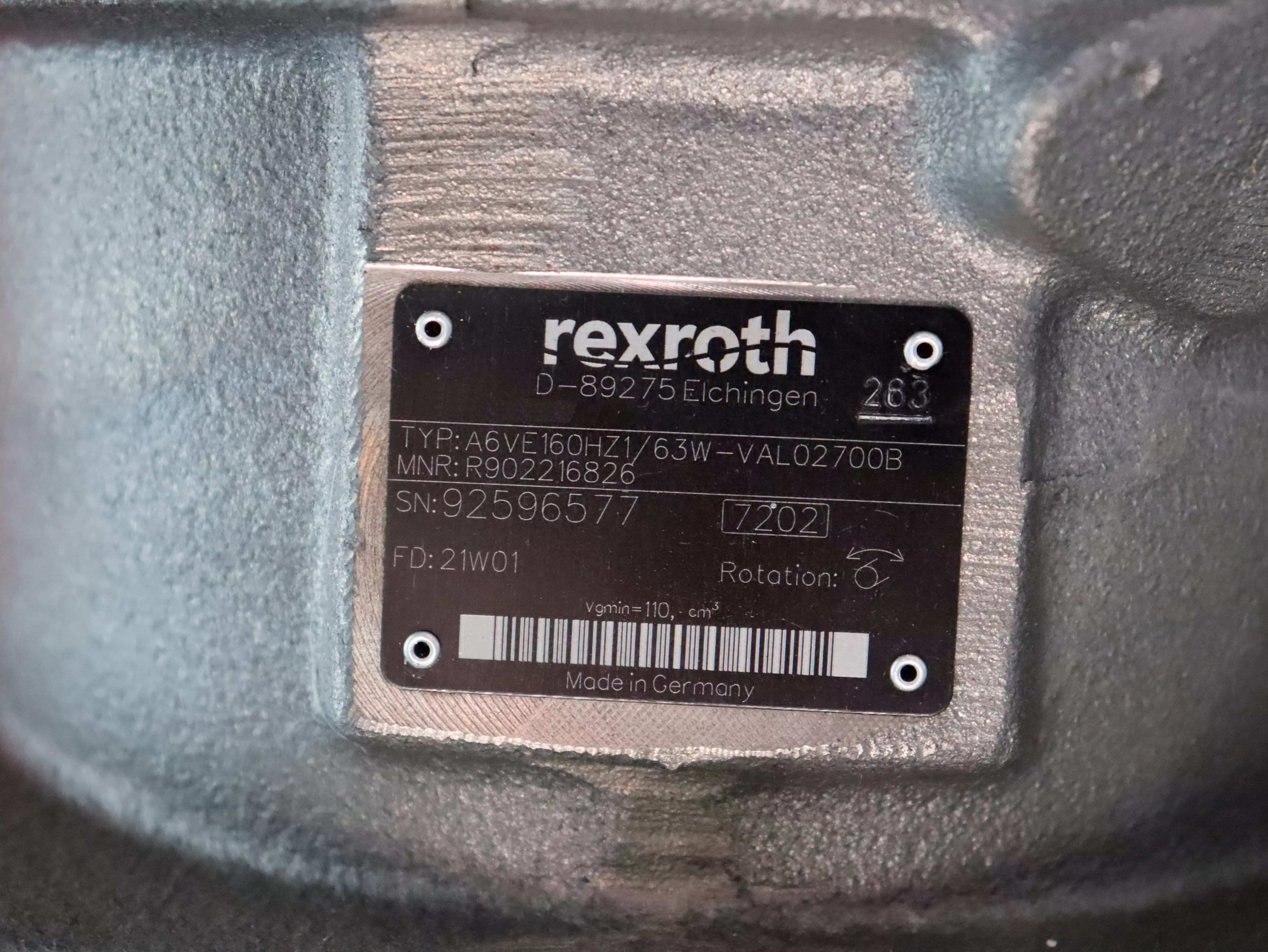 Motore Rexroth A6VE160HZ1/63W-VAL027B in vendita - foto 3