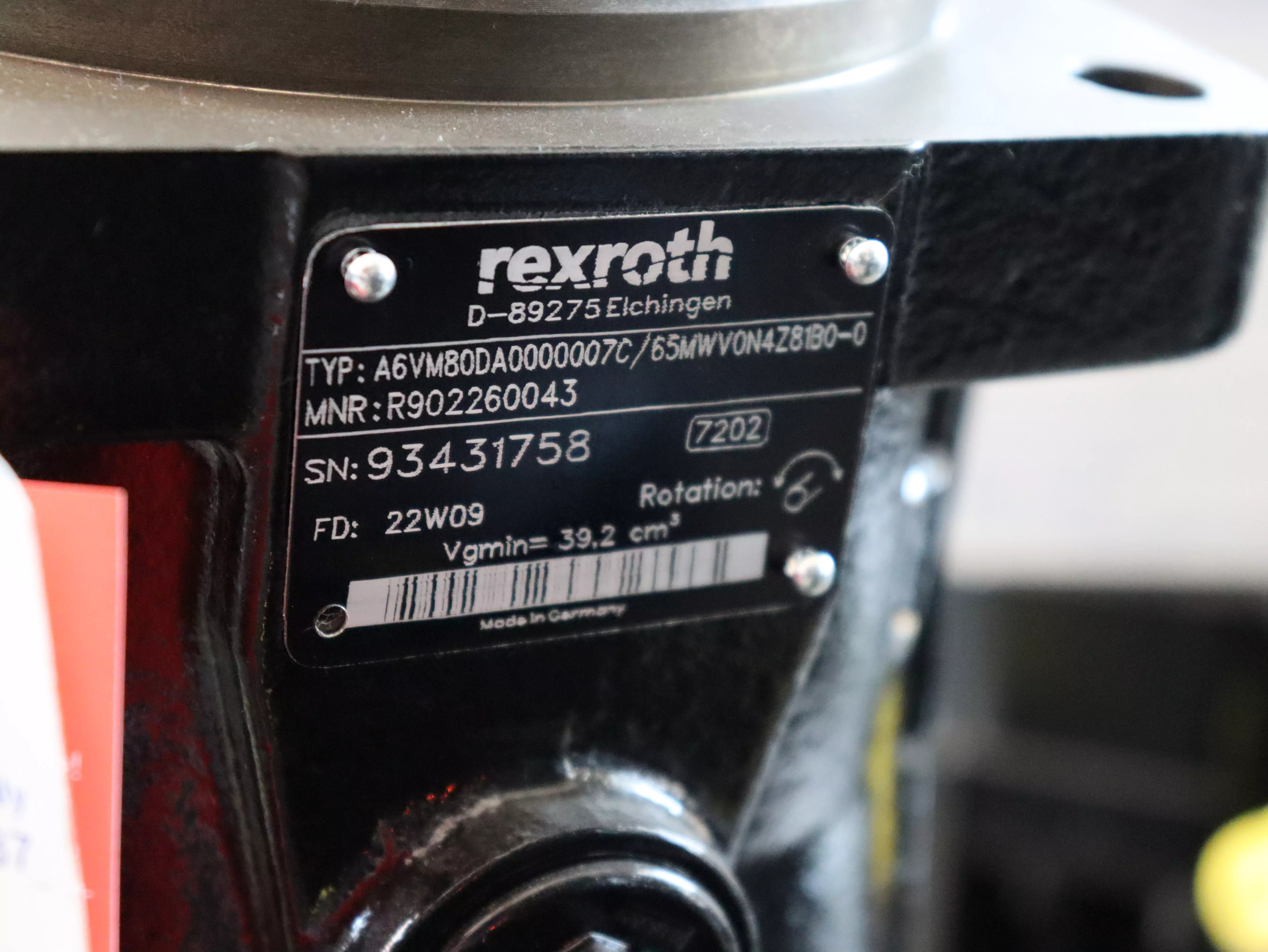 Motore Rexroth A6VM080DA0000007C/65MWV0N4Z81B0-0 in vendita - foto 3