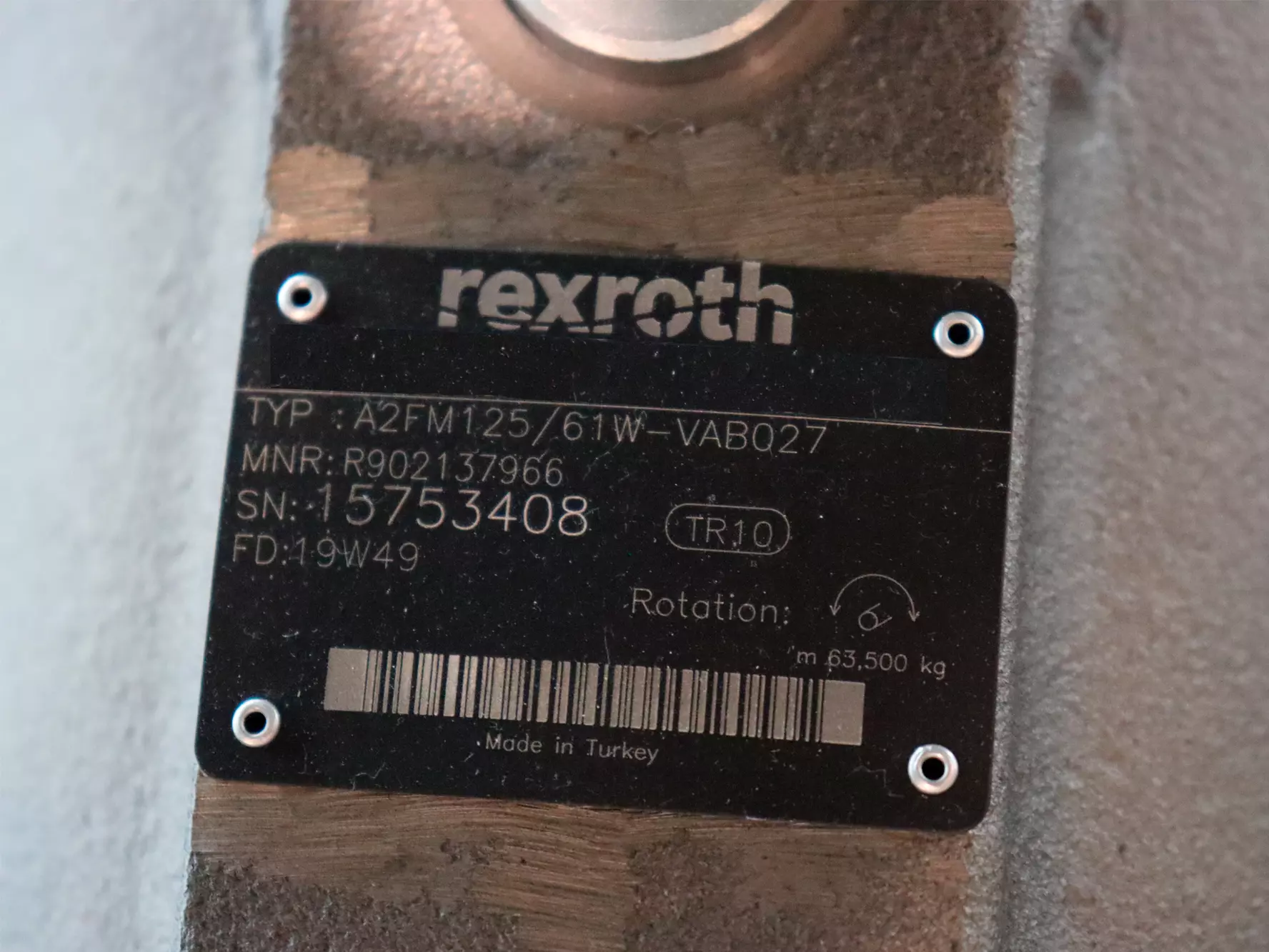 Motore Rexroth A2FM125/61W-VAB027 in vendita - foto 2