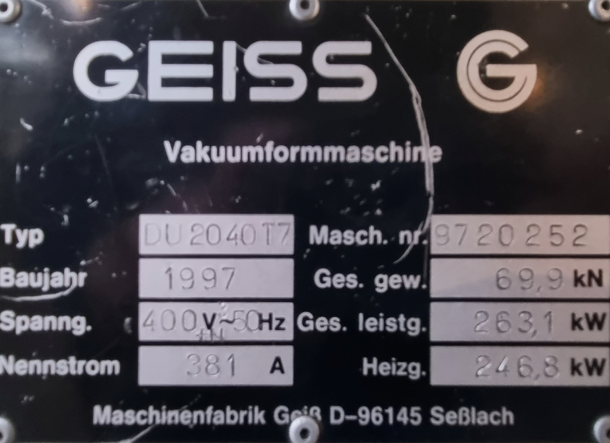 GEISS DU2040T7 - Termoformatrice da lastra twin-sheet in vendita - foto 12