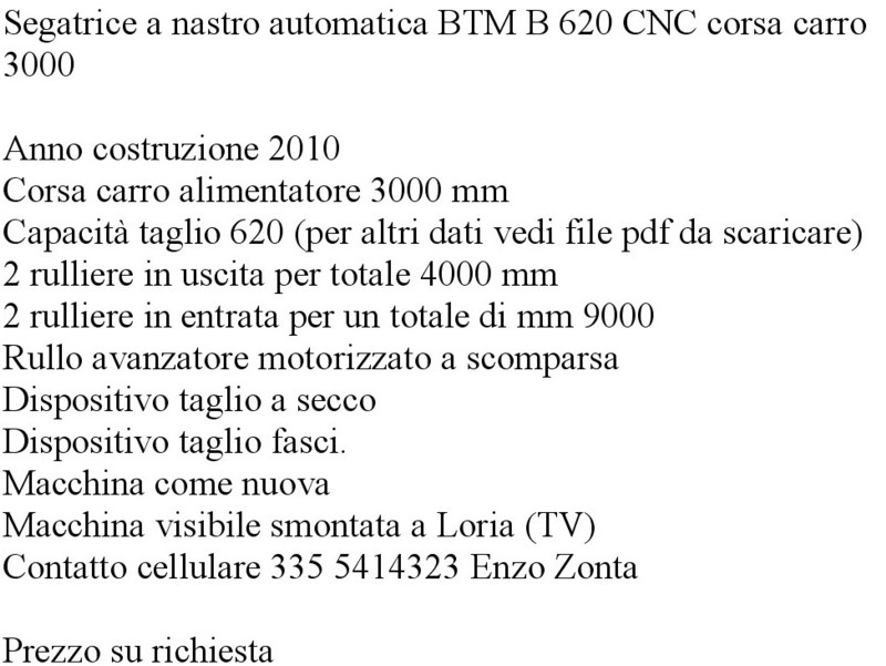 SEGATRICE A NASTRO. BTM in vendita - foto 7