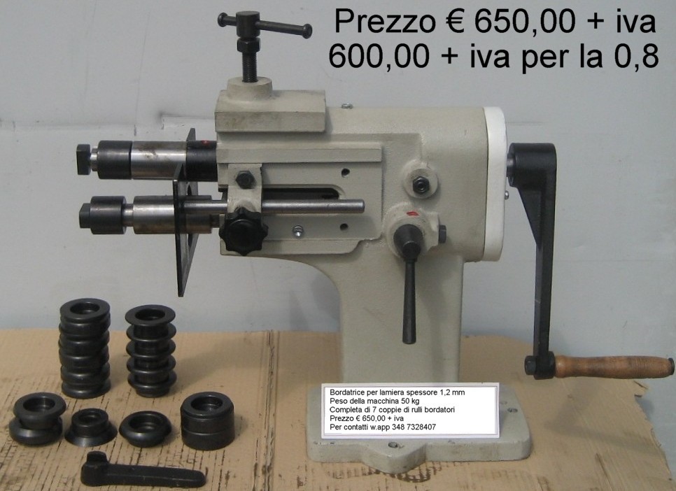Bordatrice manuale per lamiera IK spessore 1,2   in vendita - foto 1