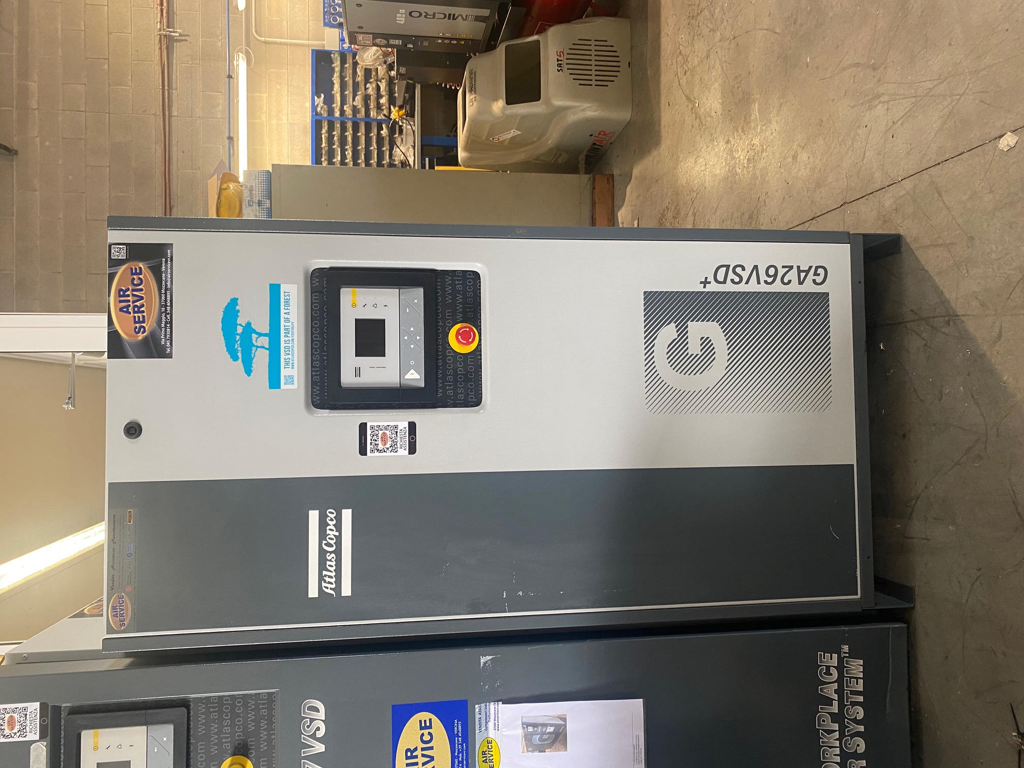 COMPRESSORE ATLAS COPCO GA 26 VSD+. KW 26 INVERTER in vendita - foto 1