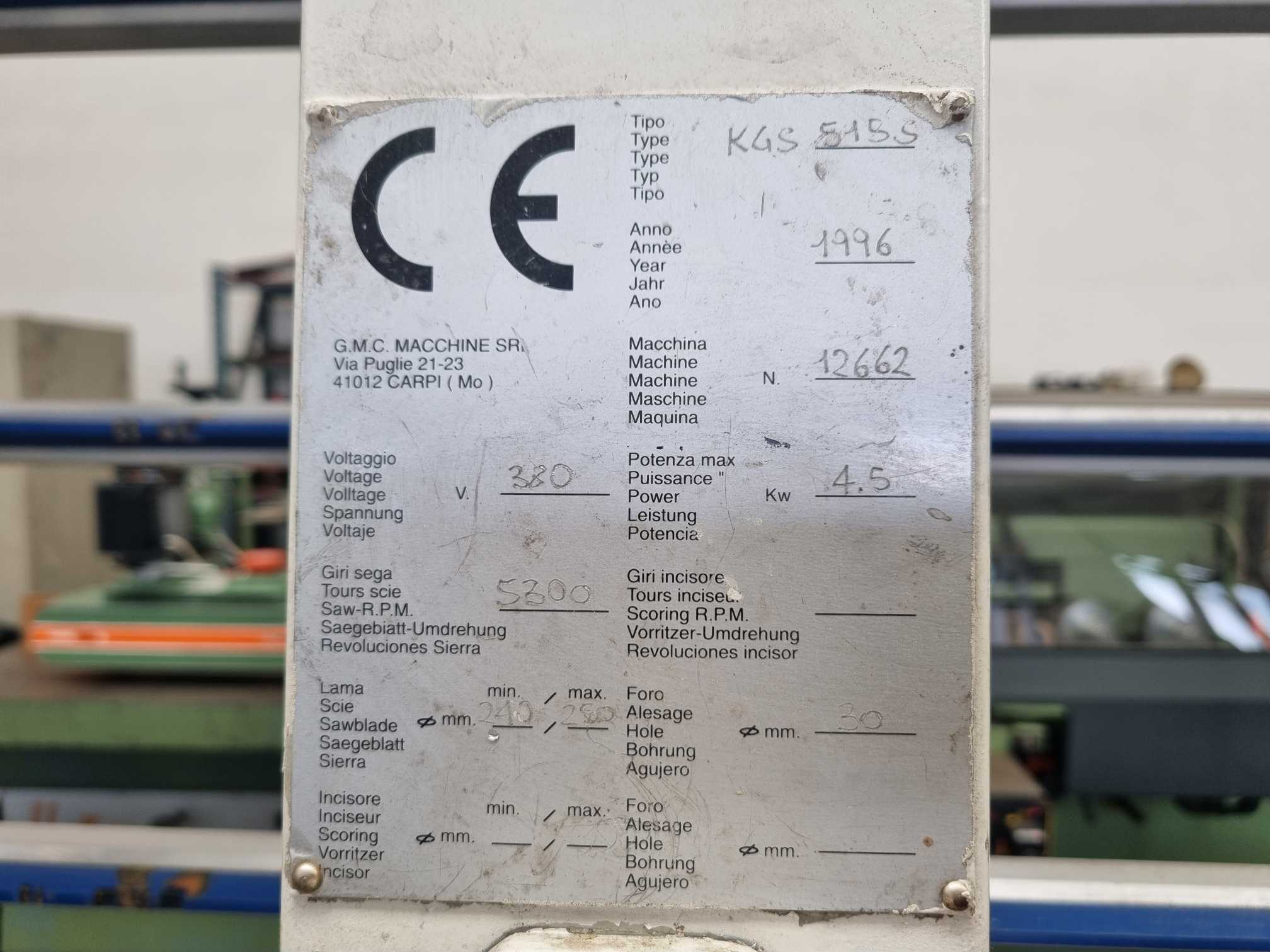 Sezionatrice verticale - GMC 515 S in vendita - foto 11