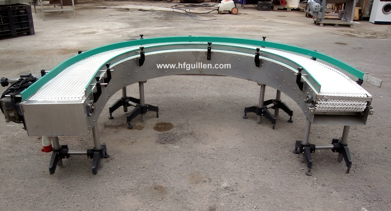 REF-1070 NASTRO TRASPORTATORE MODULARE A CURVA 180º in vendita - foto 3