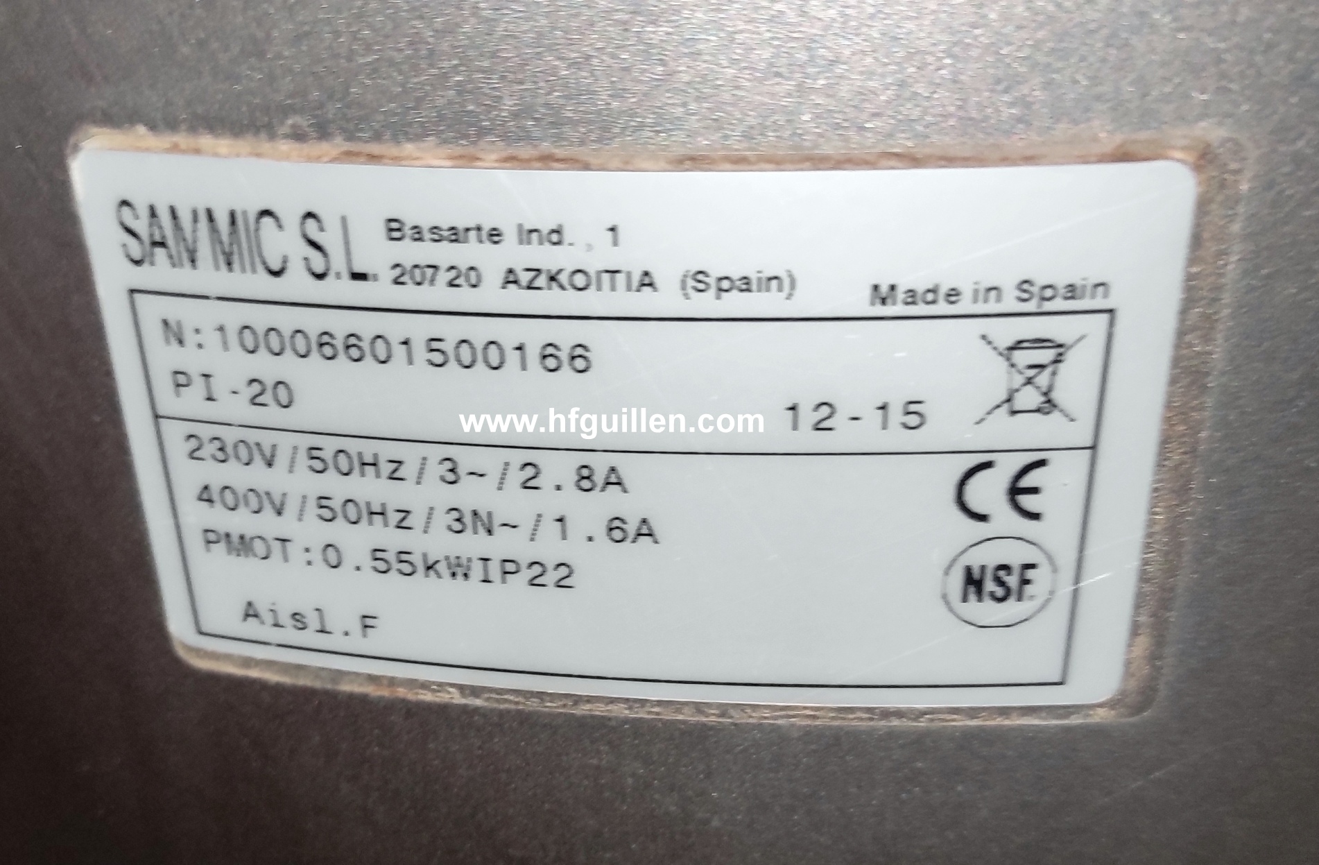 REF-2649 PELAPATATE SAMMIC PI-20 in vendita - foto 5