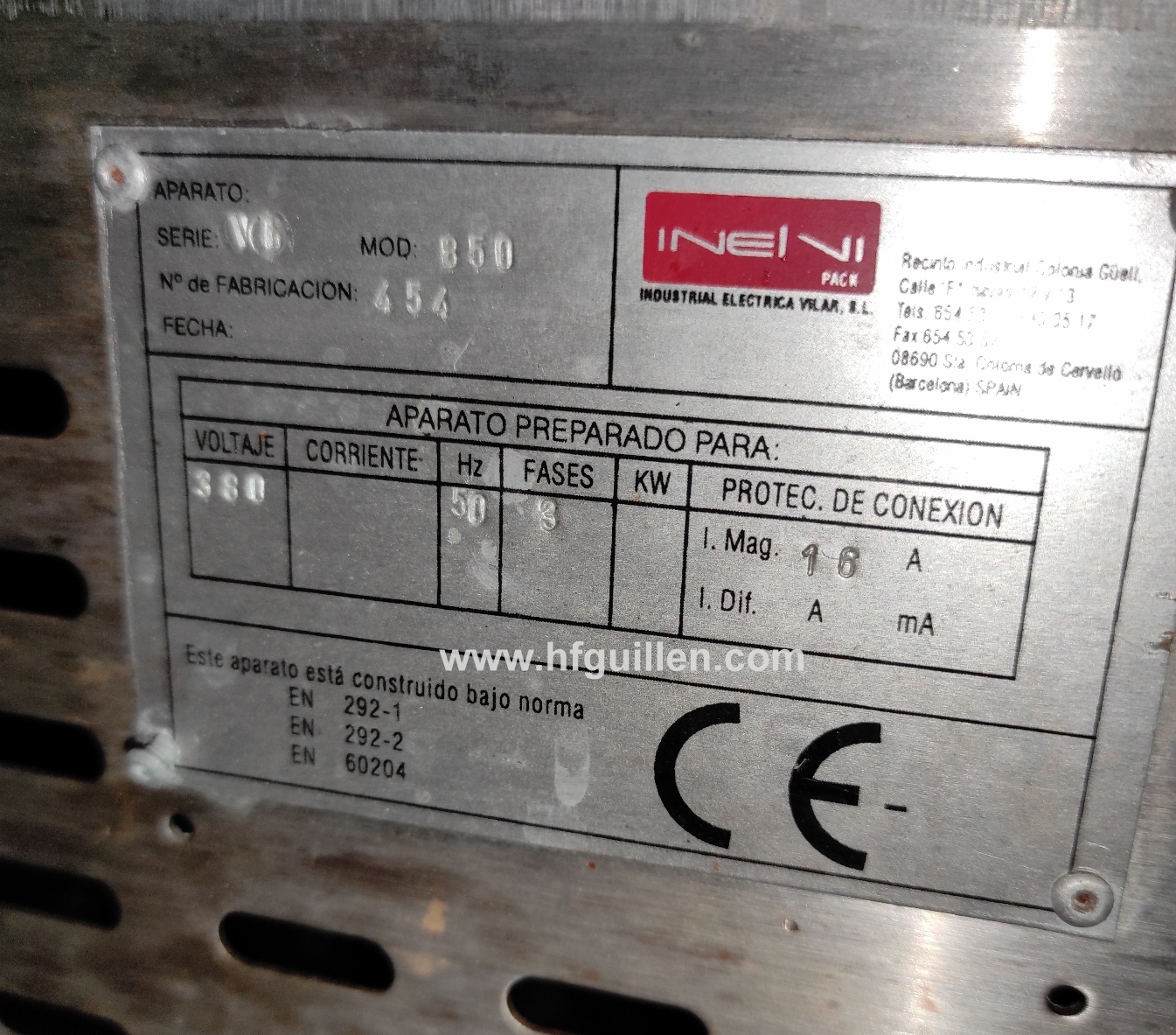 REF-2614 MACCHINA SOTTOVUOTO INELVI CON GAS INERTE in vendita - foto 8