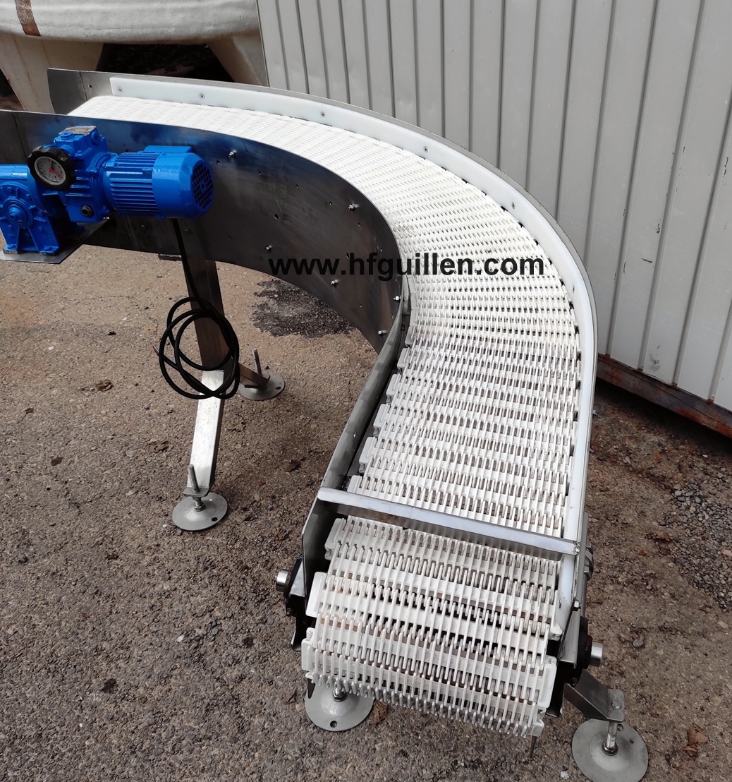 REF-2624 NASTRO TRASPORTATORE INOX CURVO 90° in vendita - foto 4