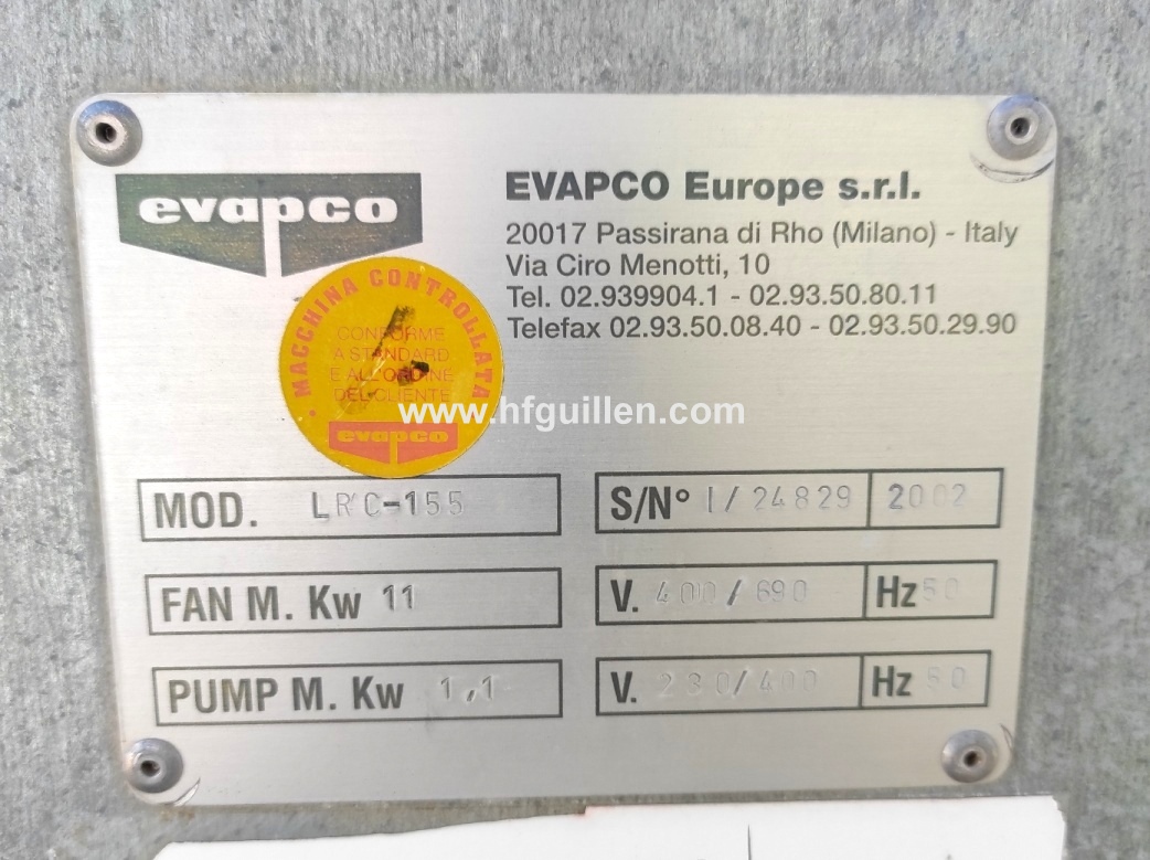 REF-2250 CONDENSATORE EVAPORATIVO EVAPCO in vendita - foto 4