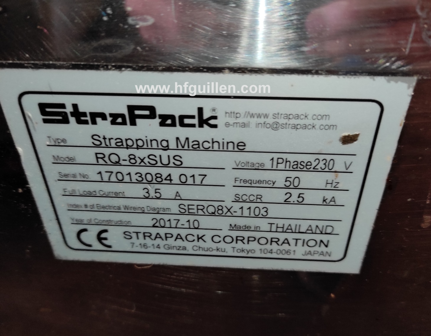 REF-2551 REGGIATRICE STRAPACK RQ-8xSUS IN ACCIAIO INOX in vendita - foto 5