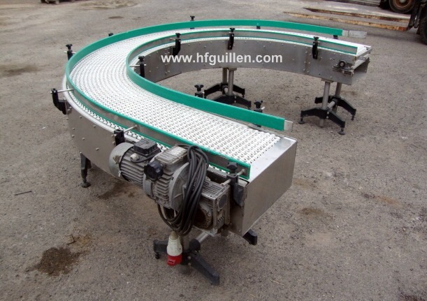 REF-1070 NASTRO TRASPORTATORE MODULARE A CURVA 180º in vendita - foto 2