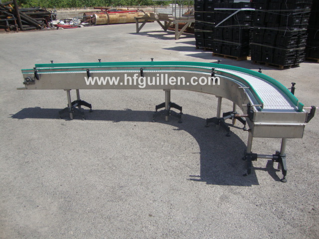 REF-1071 NASTRO TRASPORTATORE MODULARE A CURVA 90º in vendita - foto 2