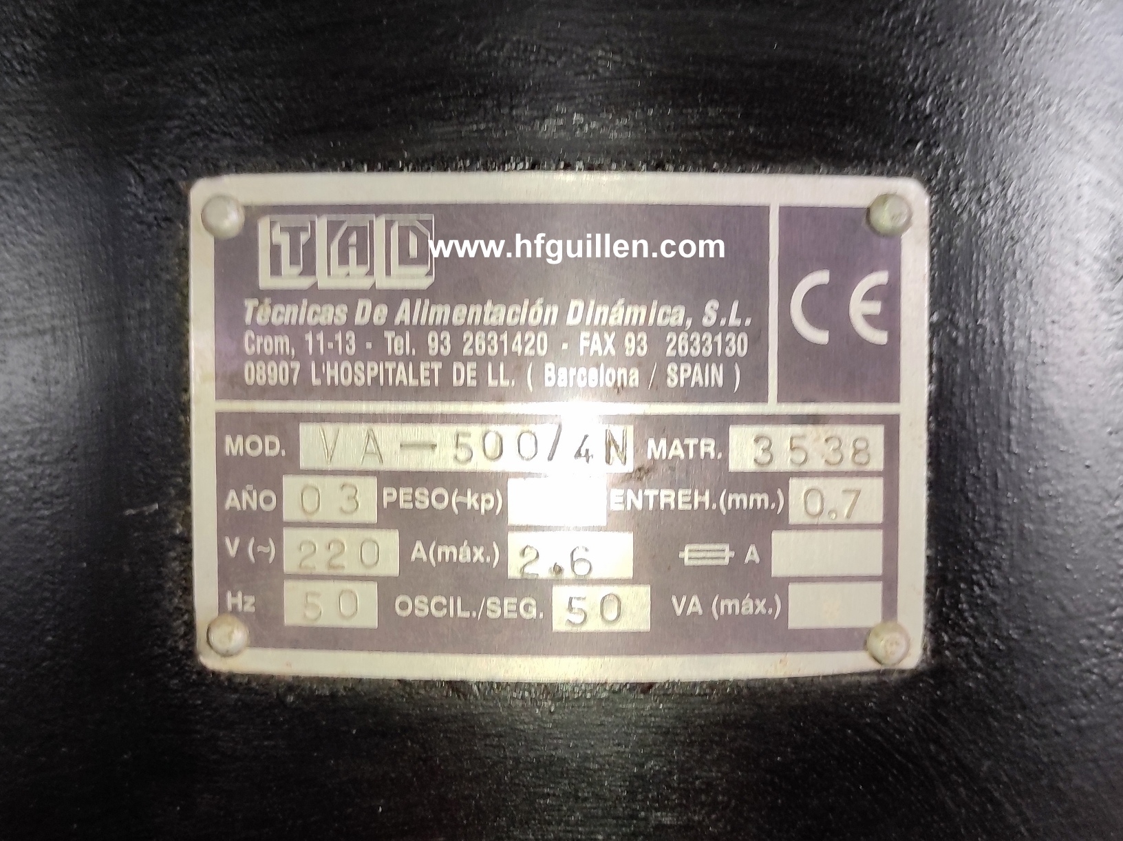 REF-1880 ALIMENTATORE VIBRANTE A TAZZA PER TAPPI in vendita - foto 6