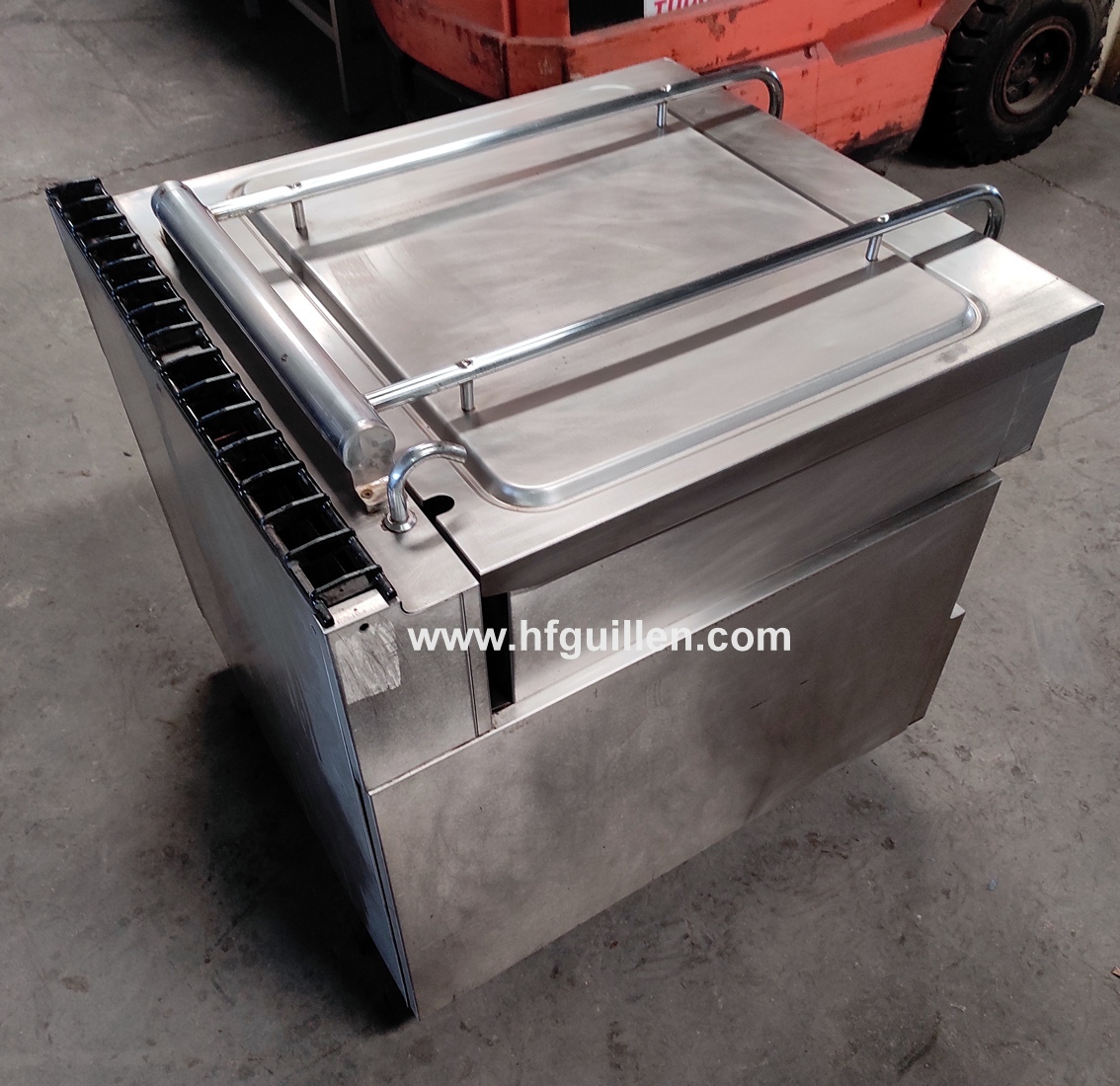 REF-2627 BRASIERA RIBALTABILE ZANUSSI A GAS 80 LITRI in vendita - foto 3