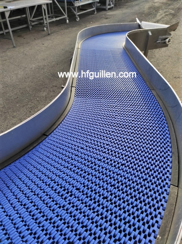 REF-2394 NASTRO TRASPORTATORE A DOPPIA CURVA INOX in vendita - foto 7