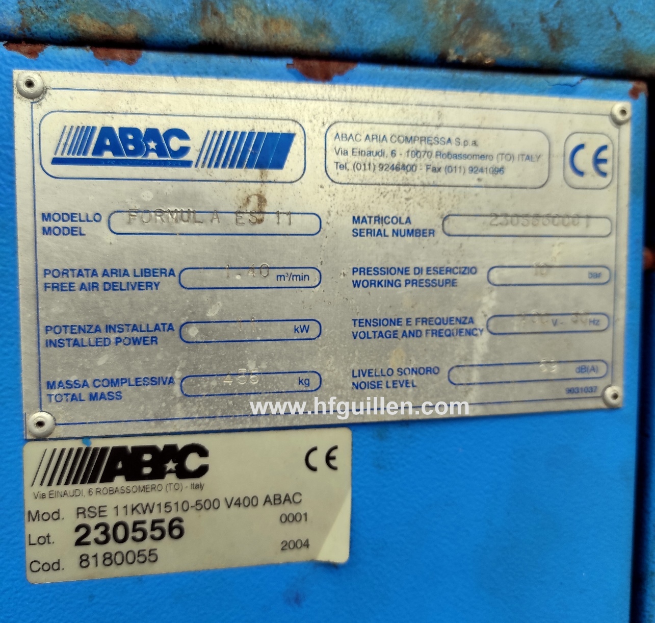 COMPRESSORE ROTATIVO A VITE CON ESSICCATORE ABAC in vendita - foto 5