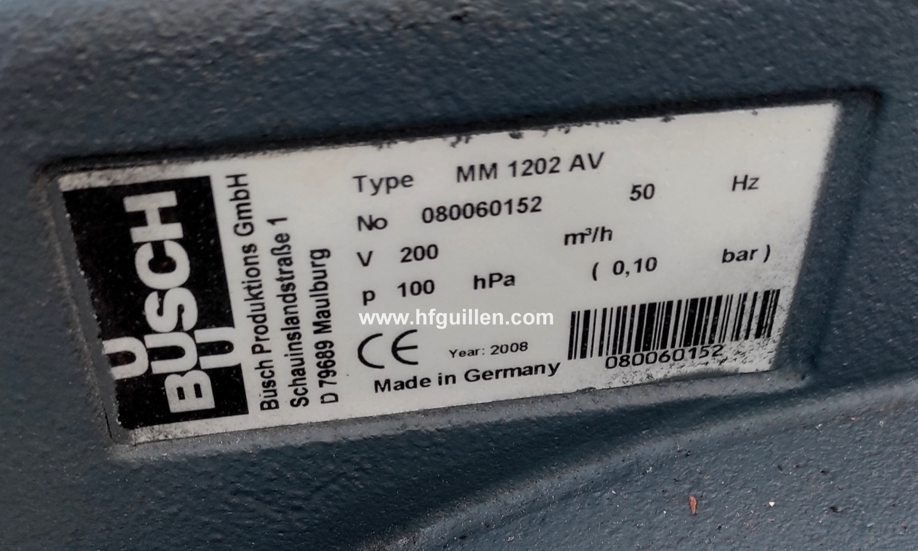 POMPA A VUOTO BUSCH MM 1202 AV in vendita - foto 5