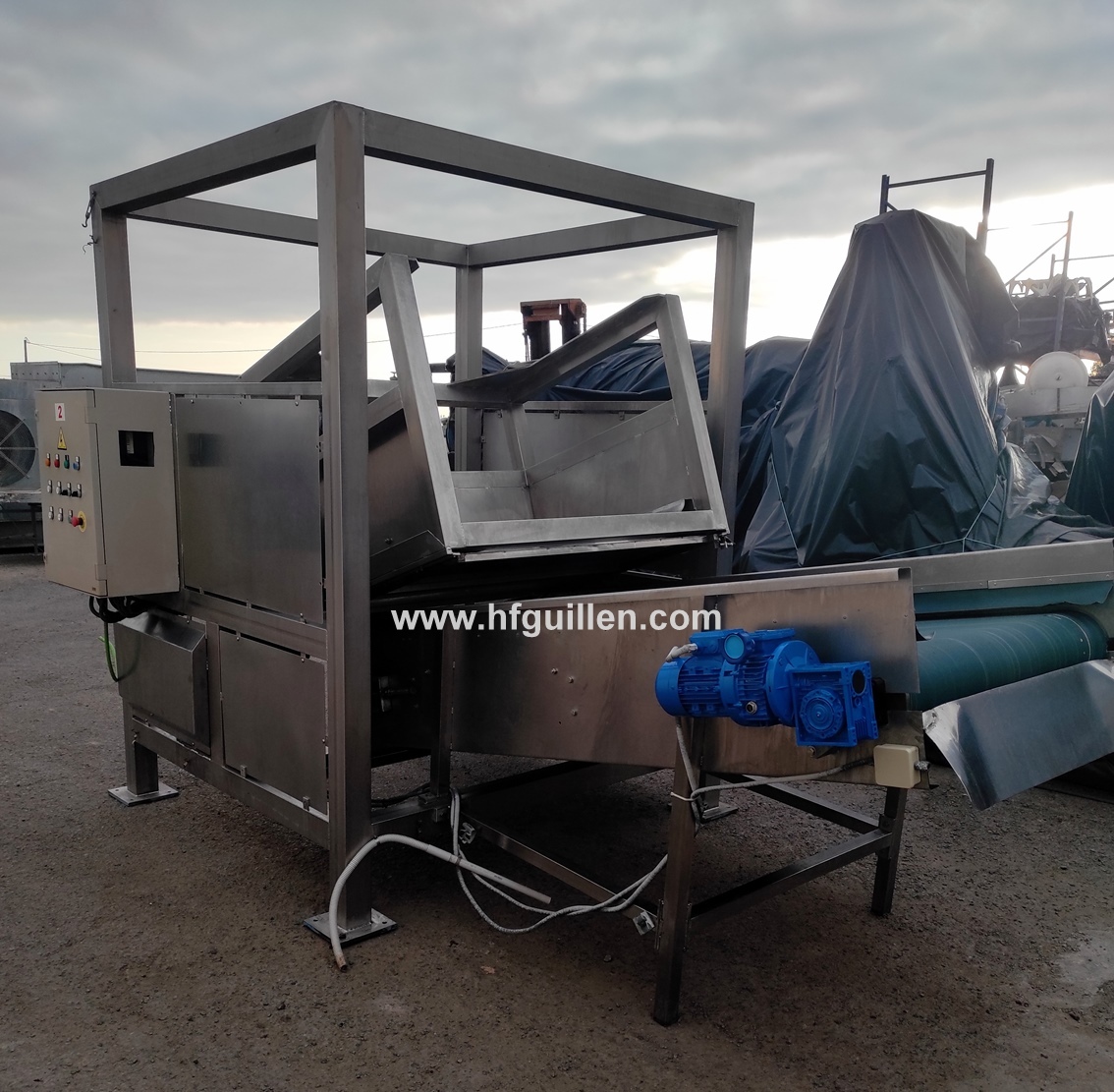 RIBALTATORE PER CASSA-PALLET CON NASTRO DI USCITA in vendita - foto 1