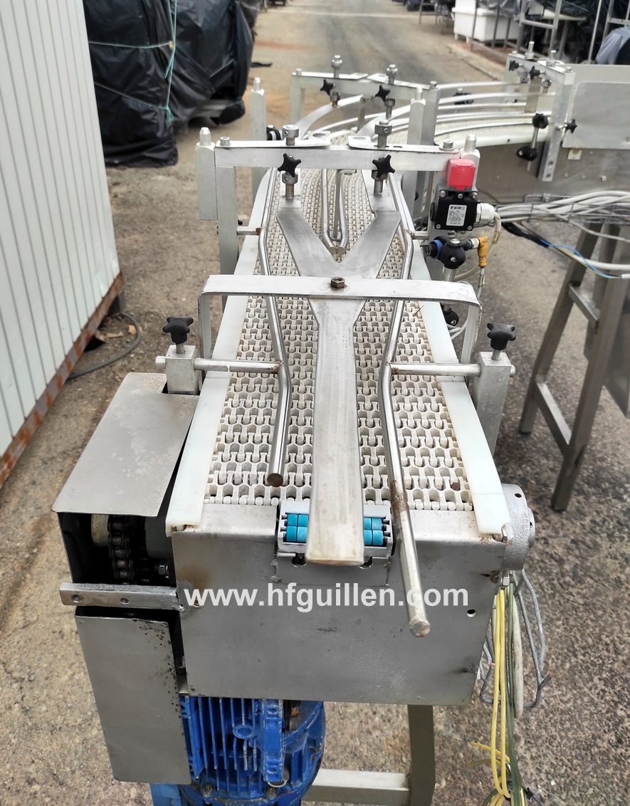 NASTRO TRASPORTATORE ALLINEATORE INOX CURVO 90° in vendita - foto 4