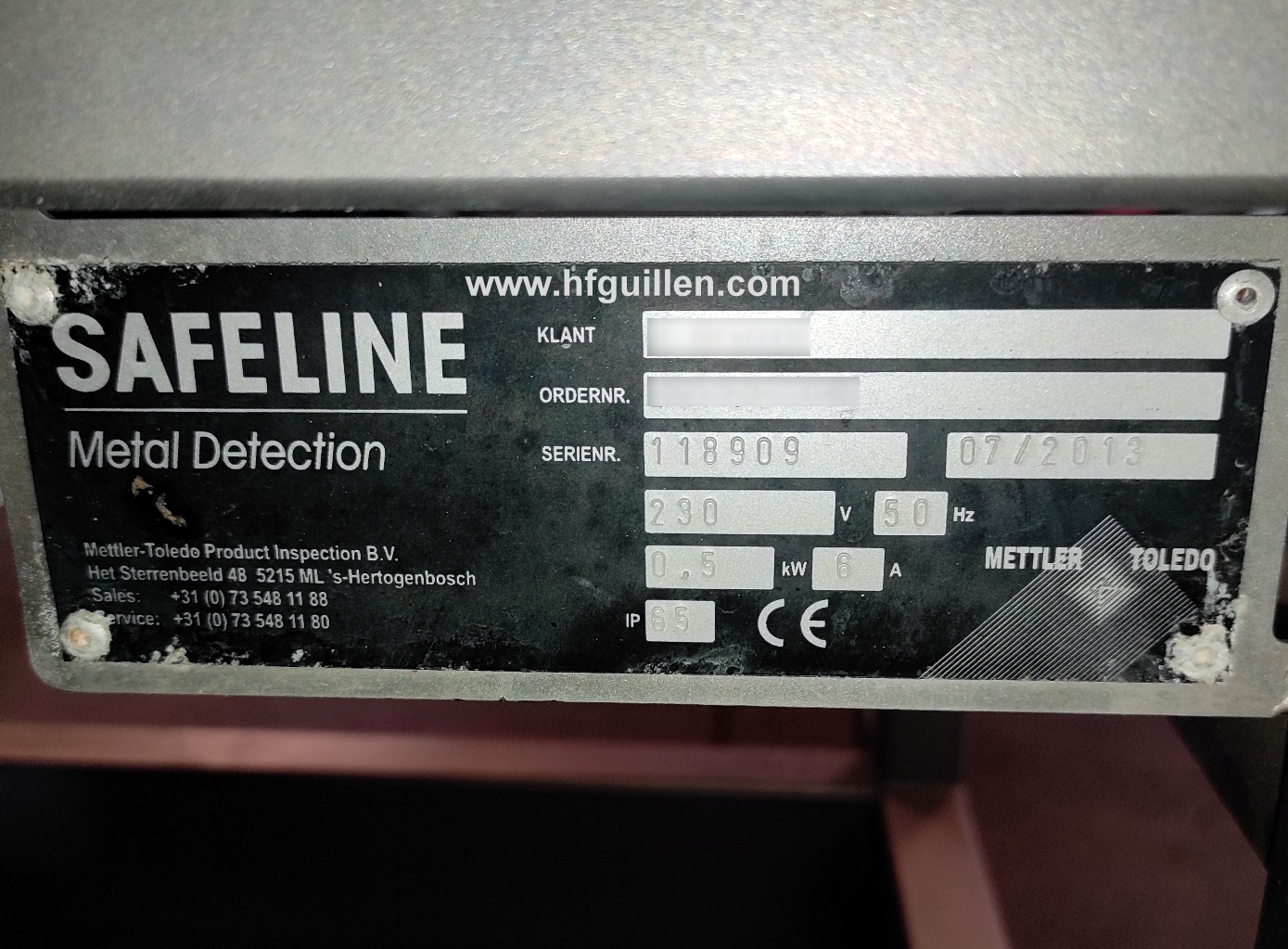 REF-2742 METAL DETECTOR METTLER TOLEDO SAFELINE in vendita - foto 7