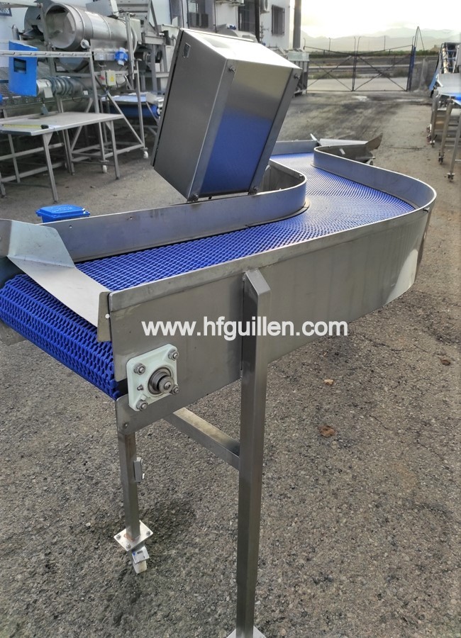 REF-2394 NASTRO TRASPORTATORE A DOPPIA CURVA INOX in vendita - foto 3