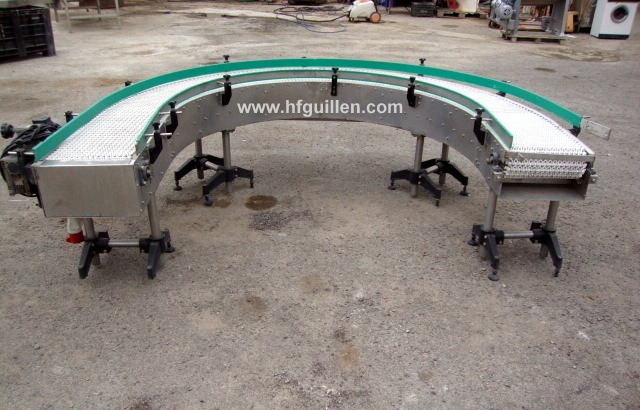 REF-1070 NASTRO TRASPORTATORE MODULARE A CURVA 180º in vendita - foto 3