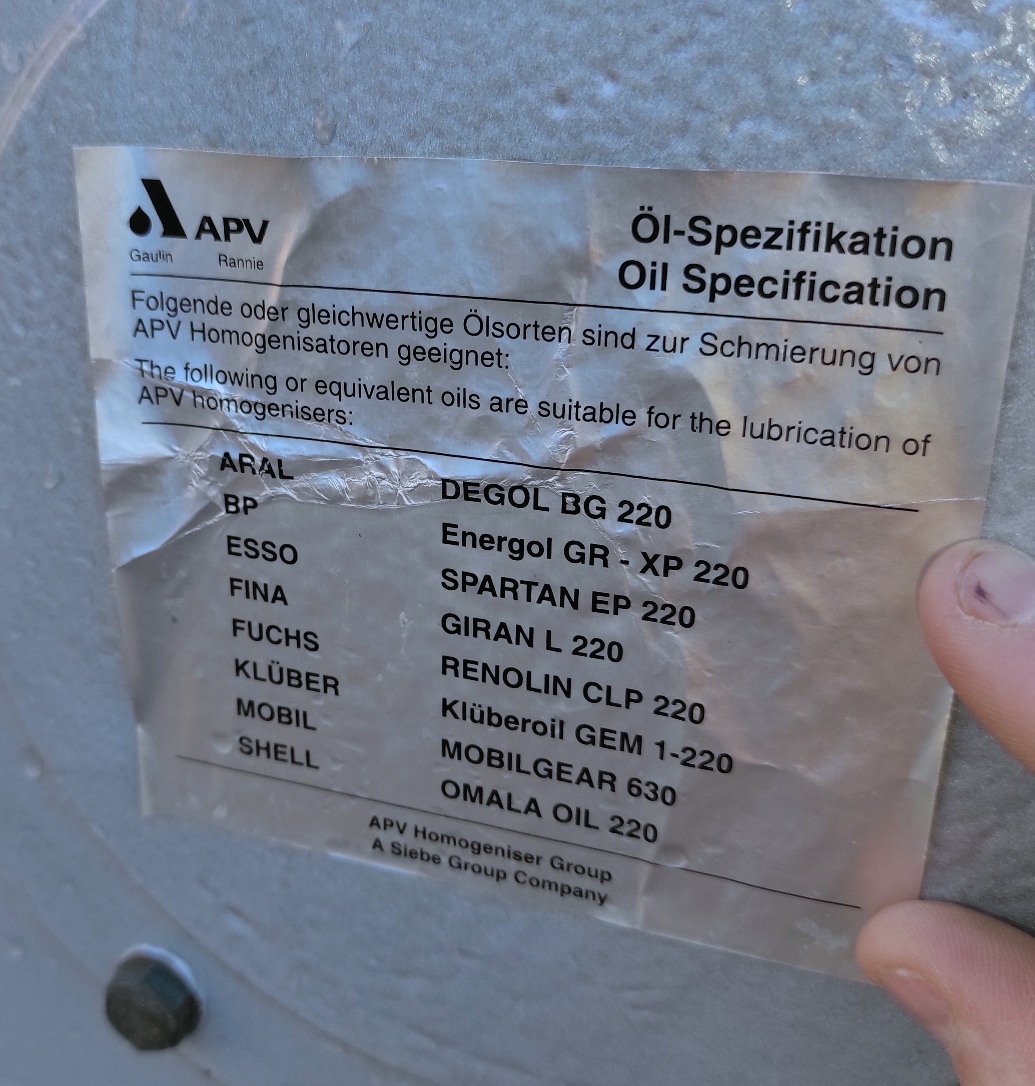 OMOGENEIZZATORE APV GAULIN 15-3.0 B DA 1.000 LITRI/ORA in vendita - foto 10