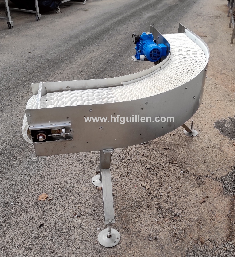 REF-2624 NASTRO TRASPORTATORE INOX CURVO 90° in vendita - foto 3